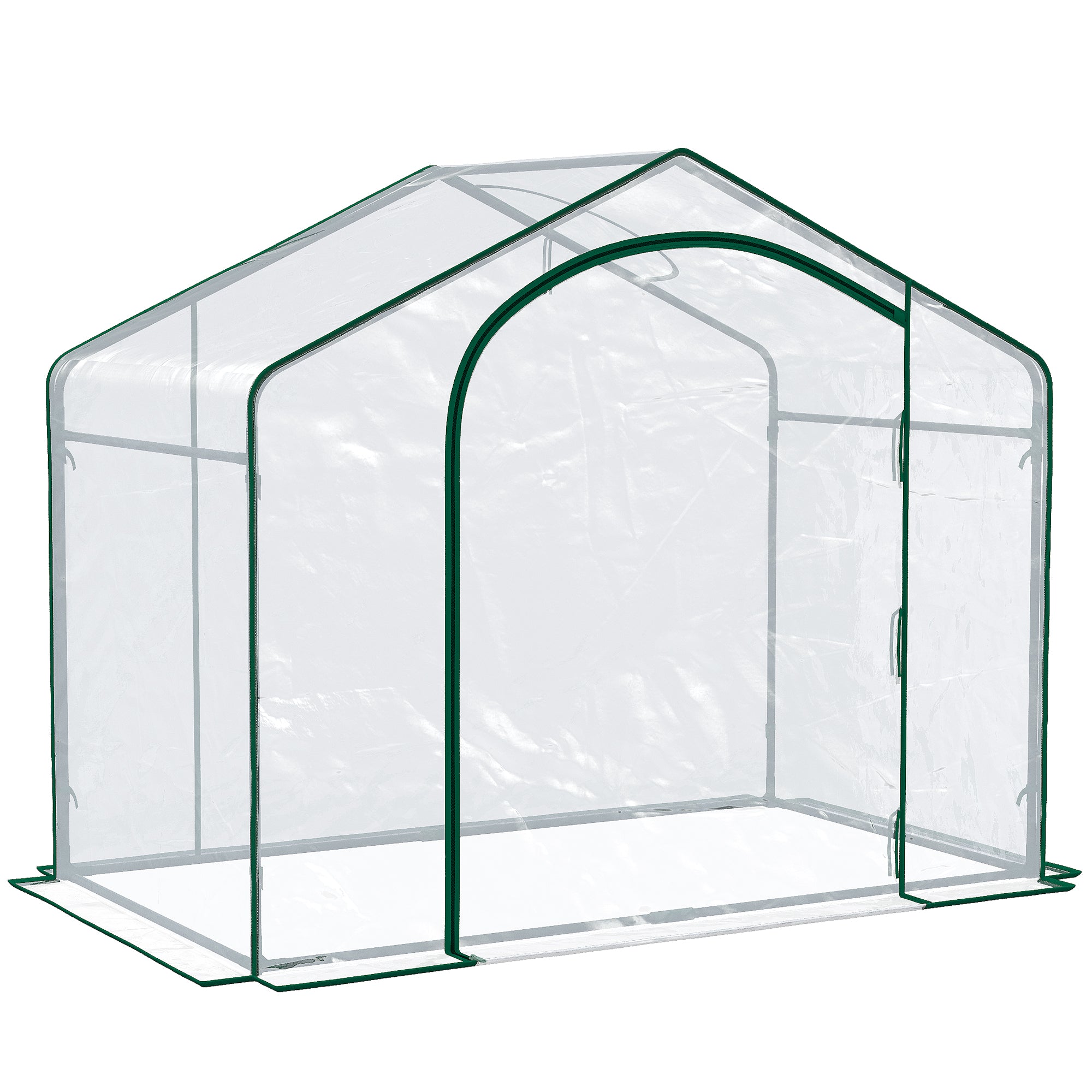 Outsunny Invernadero Transparente de Jardín Vivero Casero Plantas 180x100x168cm Marco Acero Jardinería Invernadero