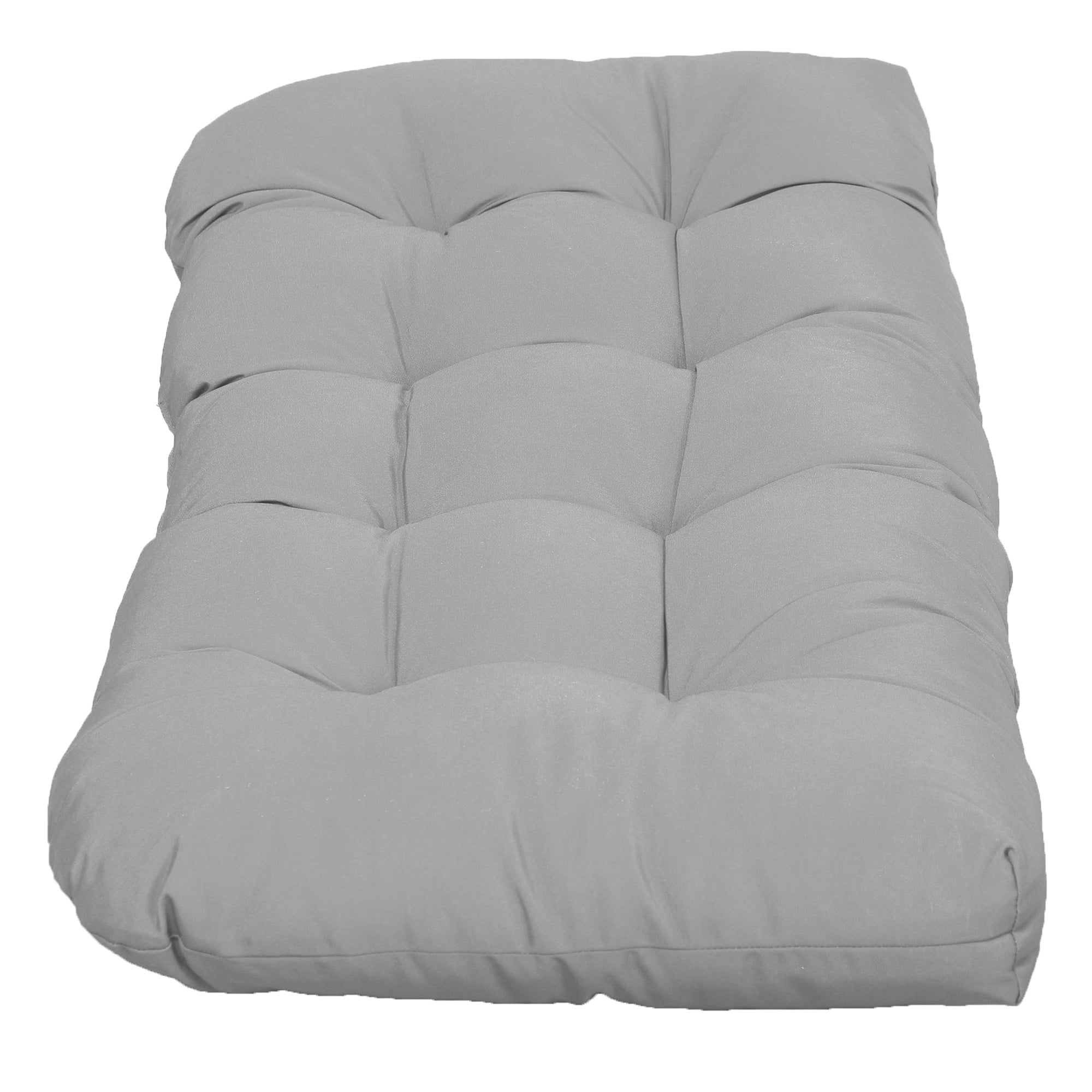 Outsunny Cojín para Banco de 2 Plazas 110x48x8 cm Cojín Rectangular para Interiores y Exteriores Lavable con 8 Puntadas y Asiento Cómodo para Sillas Sofás Gris