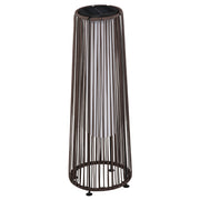 Outsunny Lámpara de Pie de Mimbre Ratán de Energía Solar con LED 0,8 W Interruptor de Control de Luz Automático Decoración para Exterior Ø21,5x61 cm Marrón