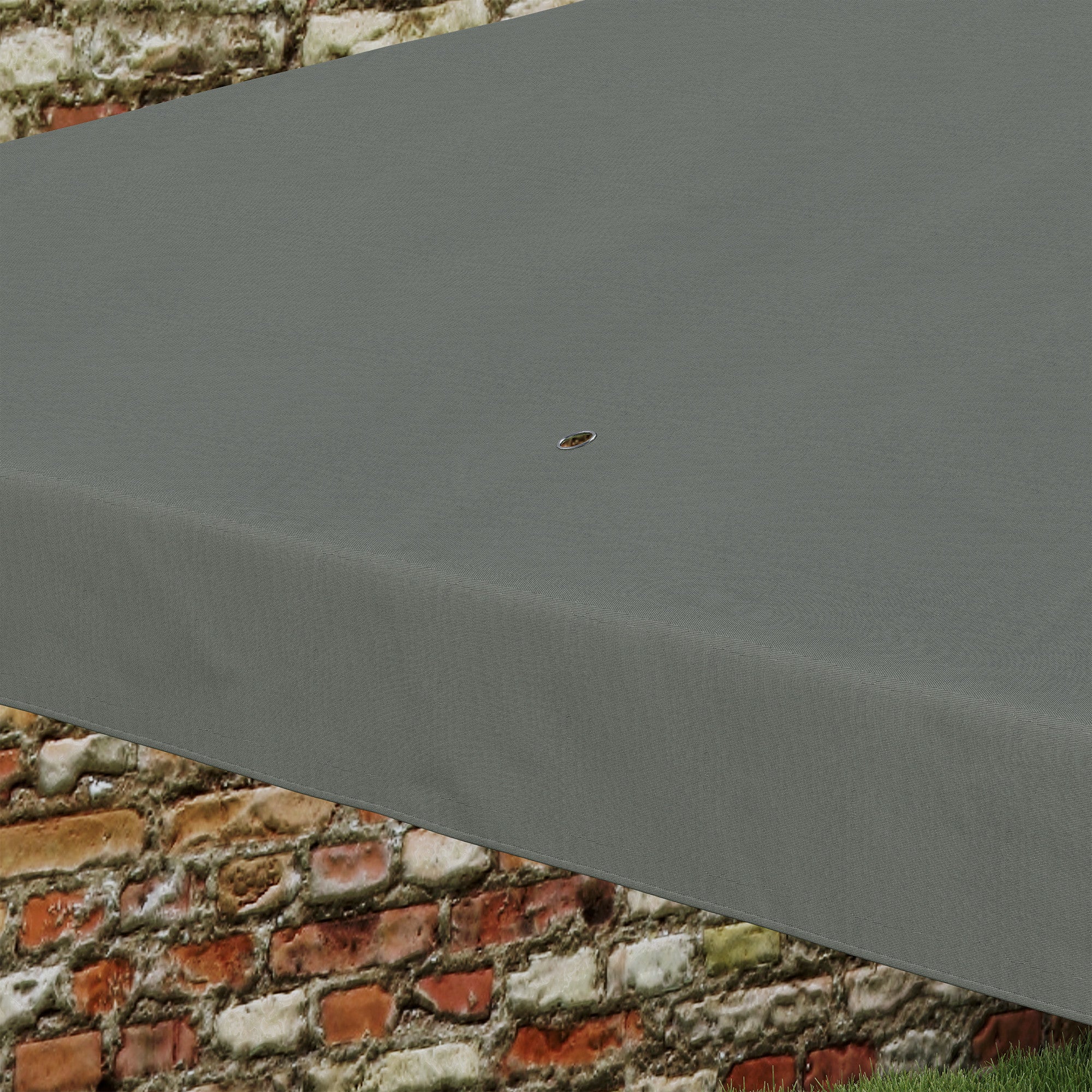 Outsunny Carpa Desmontable 3x3 m Cenador Pabellón de Jardín con 4 Orificios de Drenaje y Marco de Acero Anti-UV Gazebo para Terraza Patio Exterior Camping Gris