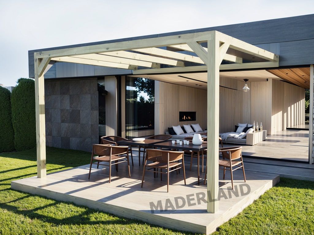 Pérgola de Madera Laminada Adosada  - BURGOS