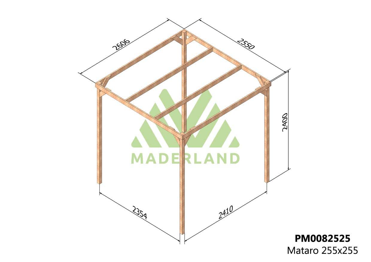 Pérgola de Madera Maciza Mataró (Maderland) - Gardeneas