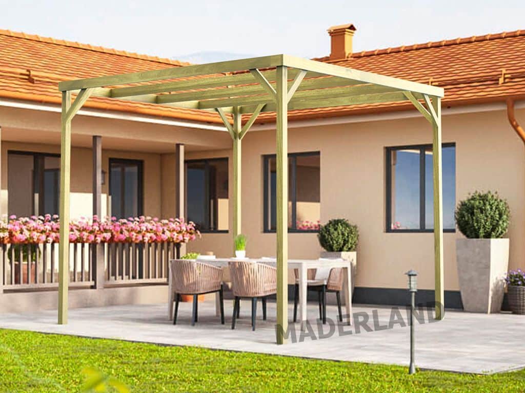 Pérgola de Madera Maciza Mataró (Maderland) - Gardeneas