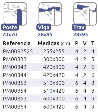 Pérgola de Madera Maciza Mataró (Maderland) - Gardeneas