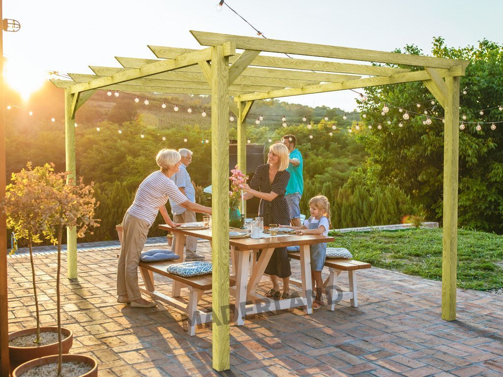 Pérgola de Madera Maciza Jerez (Maderland) - Gardeneas