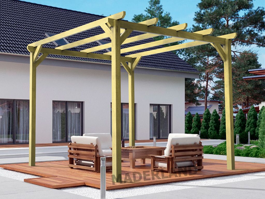 Pérgola de Madera Maciza Madrid (Maderland) - Gardeneas