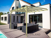 Pérgola de Madera Maciza Adosada Nantes (Maderland) – Gardeneas