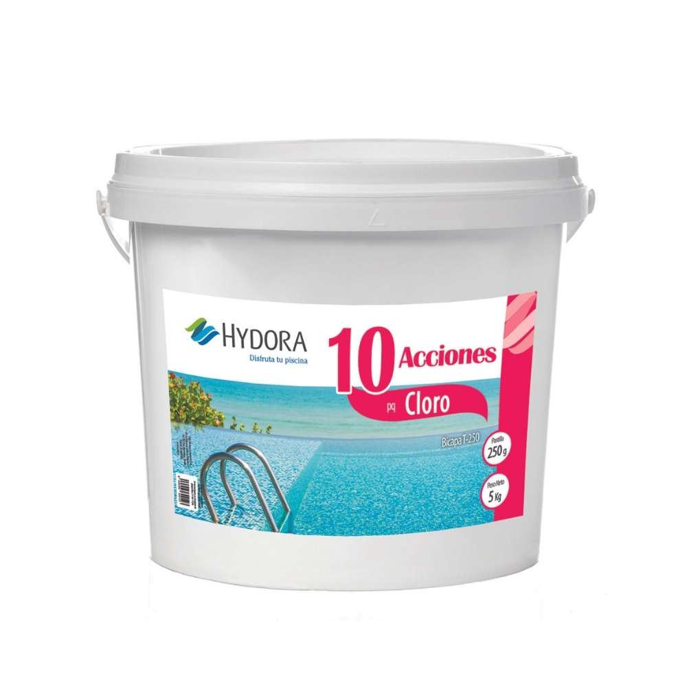 Cloro 10 Acciones Hydora - 5kg (Tabletas 250 gr)