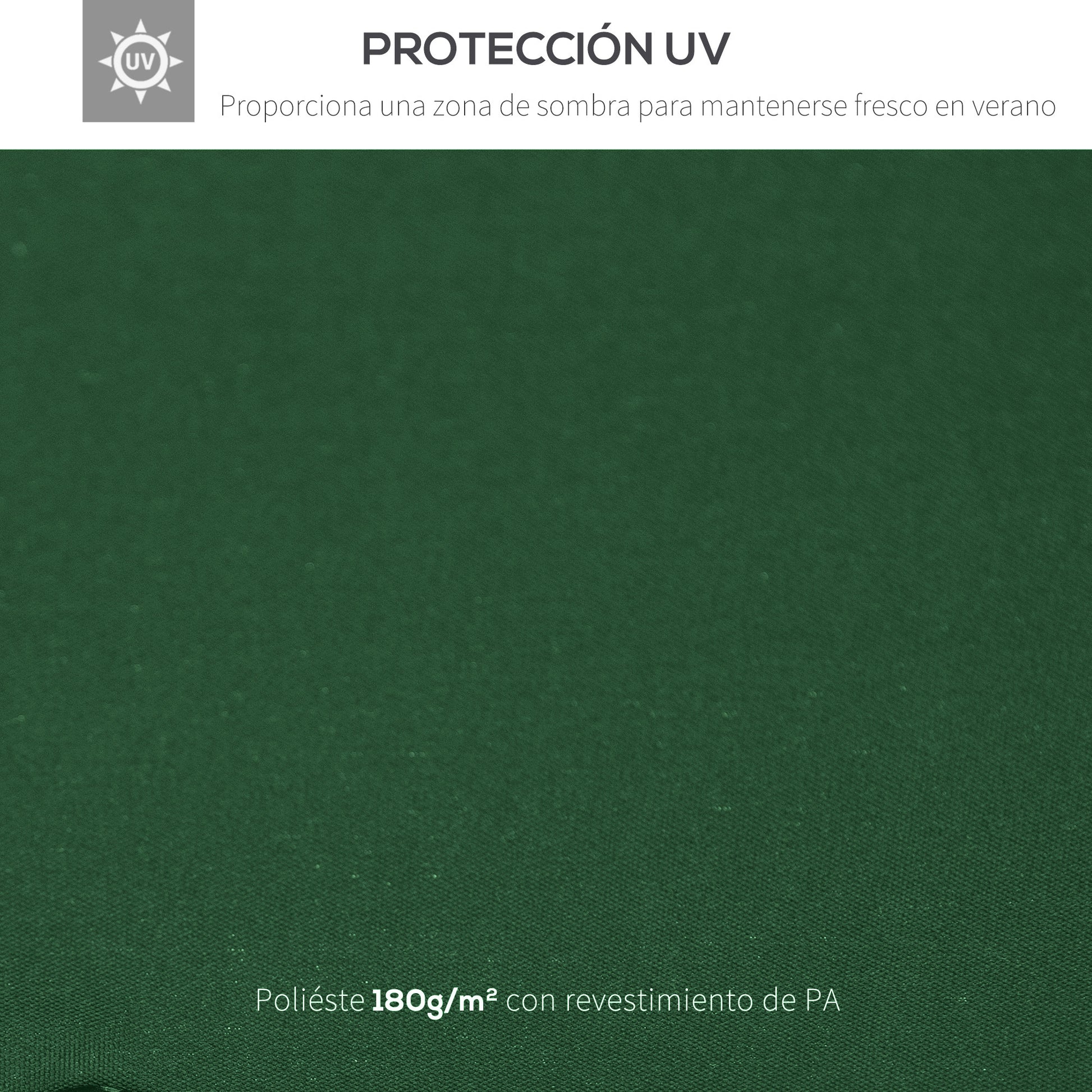 Outsunny Techo de Repuesto para Cenador, 3x3 m, Cubierta de Repuesto con Techo Doble, 8 Orificios de Drenaje y Protección UV, SOLO Toldo de Recambio para Pabellón Gazebo, Verde
