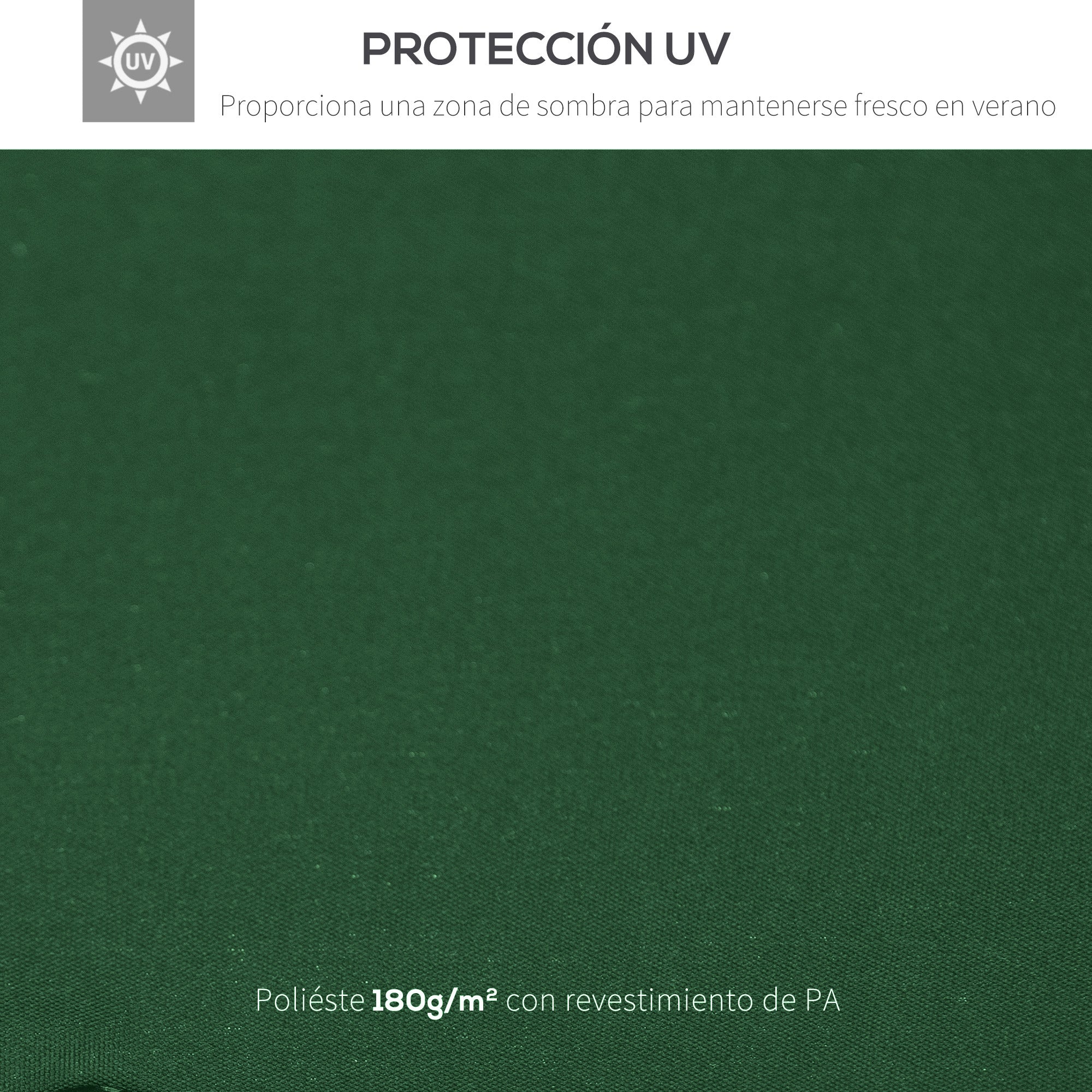 Outsunny Techo de Repuesto para Cenador, 3x3 m, Cubierta de Repuesto con Techo Doble, 8 Orificios de Drenaje y Protección UV, SOLO Toldo de Recambio para Pabellón Gazebo, Verde