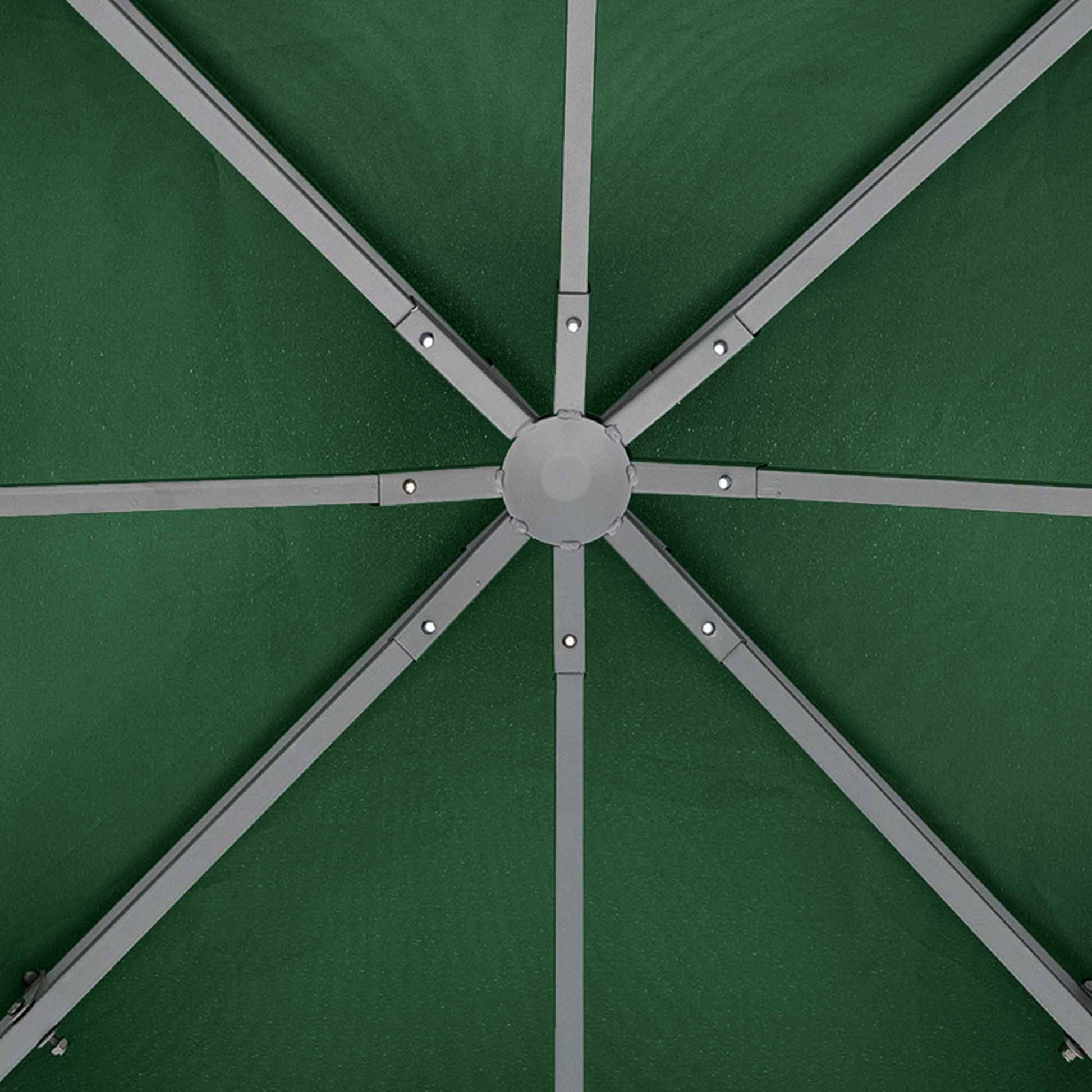 Outsunny Techo de Repuesto para Cenador, 3x3 m, Cubierta de Repuesto con Techo Doble, 8 Orificios de Drenaje y Protección UV, SOLO Toldo de Recambio para Pabellón Gazebo, Verde