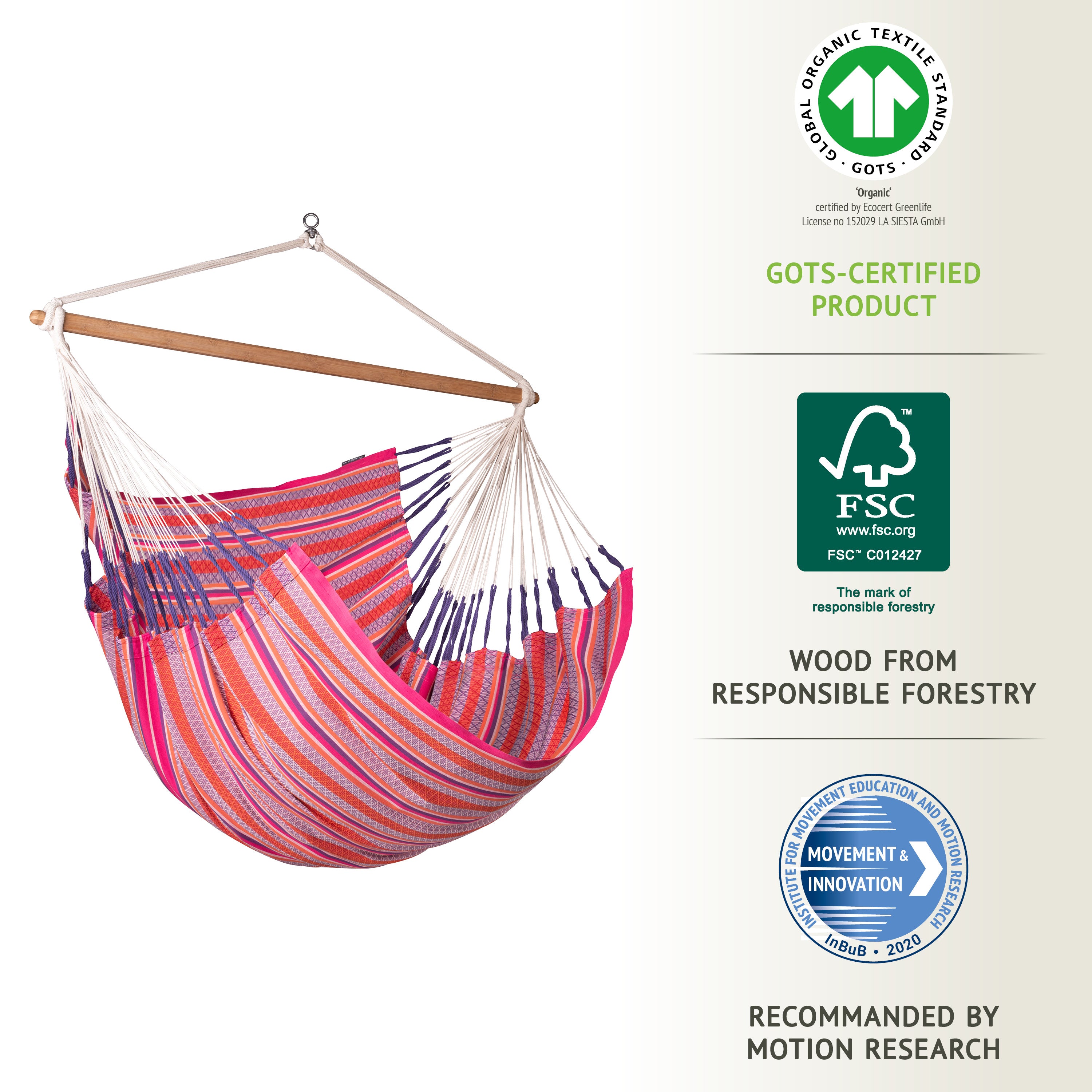 Silla colgante comfort kingsize Habana (Flamingo)