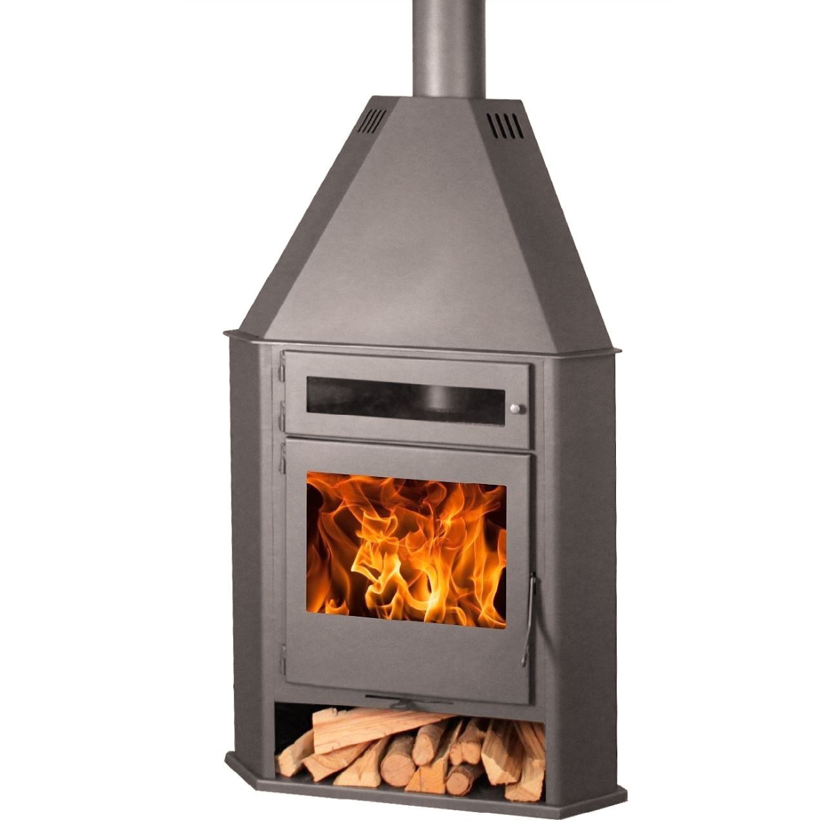 Estufa de leña modelo R8 Horno 594