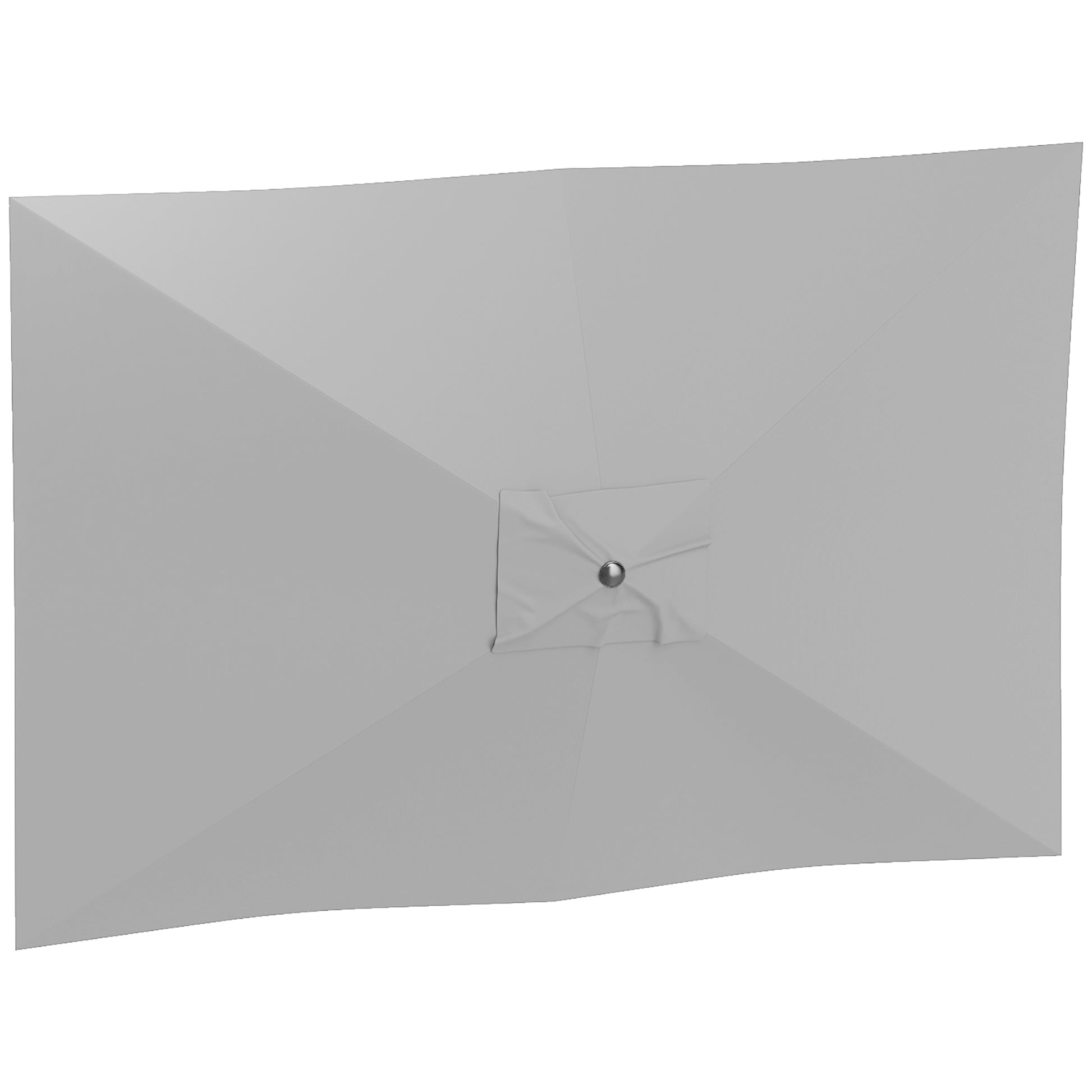 Outsunny Toldo de Recambio de Sombrilla de 3x2 m Toldo de Repuesto para Sombrilla de Patio con Ventilación Superior Protección UV 50+ Cubierta de Repuesto para Parasol para Exteriores Gris Claro