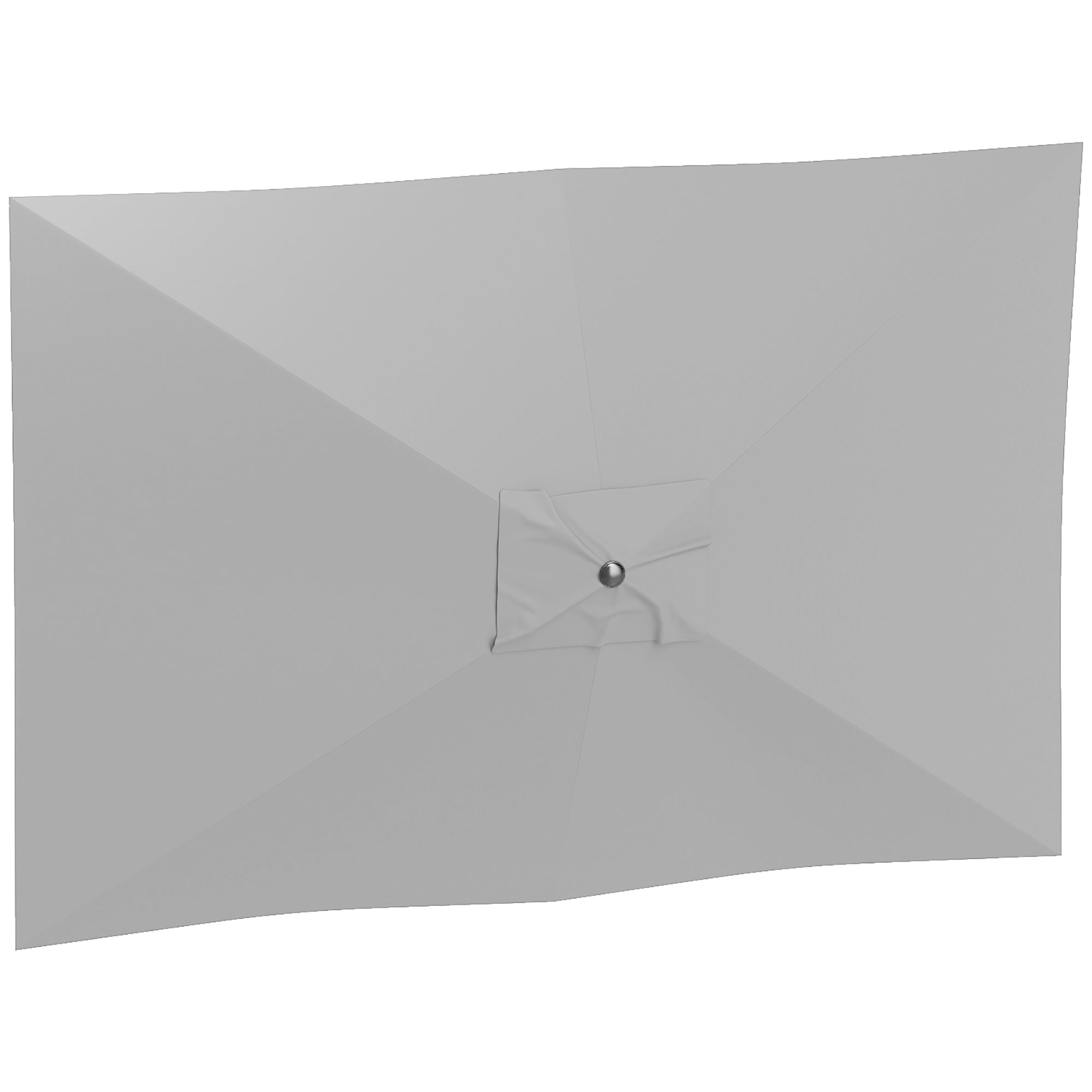 Outsunny Toldo de Recambio de Sombrilla de 3x2 m Toldo de Repuesto para Sombrilla de Patio con Ventilación Superior Protección UV 50+ Cubierta de Repuesto para Parasol para Exteriores Gris Claro