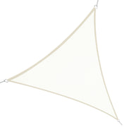 Outsunny Toldo vela color crema sombrilla parasol triangulo Tela de Poliéster jardin playa camping sombra (varios colores y medidas), medida 6x6x6 metros, color crema