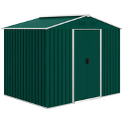 Outsunny Caseta de Jardín Exterior 3,6 m² 236x174x190 cm Cobertizo de Jardín Exterior con 2 Puertas Correderas Techo Inclinado y 4 Ventanas para Patio Terraza Verde