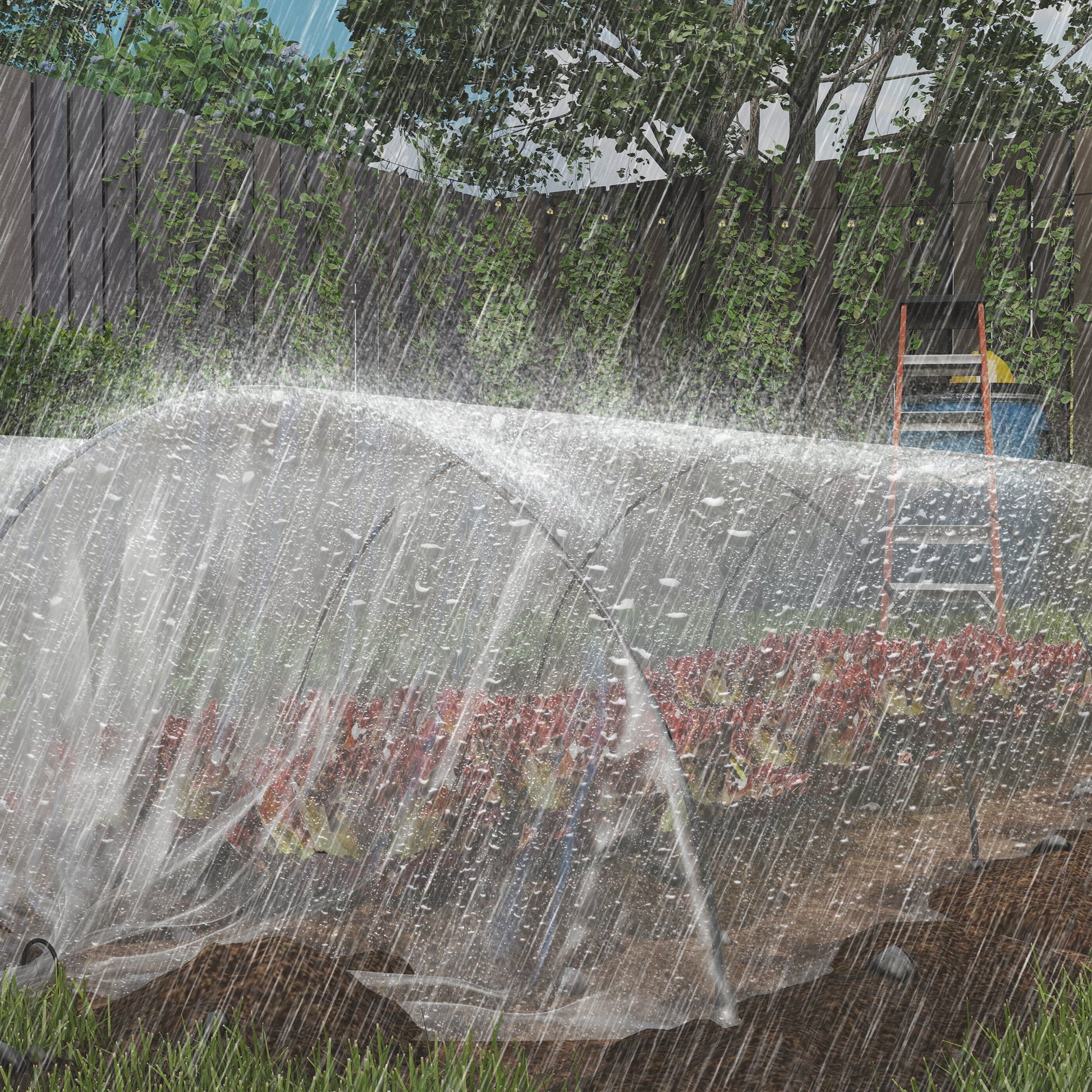 Outsunny Plástico Invernadero Transparente, 6x10 m, Cubierta de Repuesto para Invernadero de Polipropileno, Resistente al Agua, para Huerto, Plantas, Agricultura, Jardín