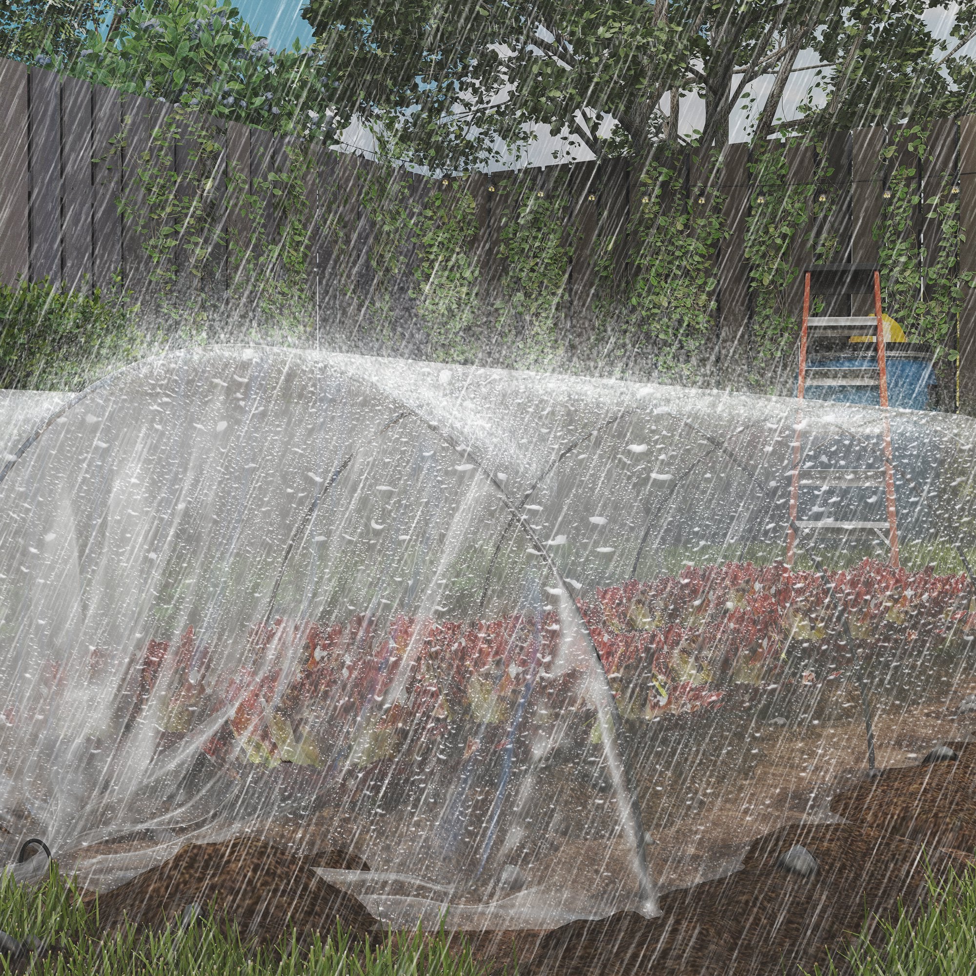 Outsunny Plástico Invernadero Transparente, 6x10 m, Cubierta de Repuesto para Invernadero de Polipropileno, Resistente al Agua, para Huerto, Plantas, Agricultura, Jardín