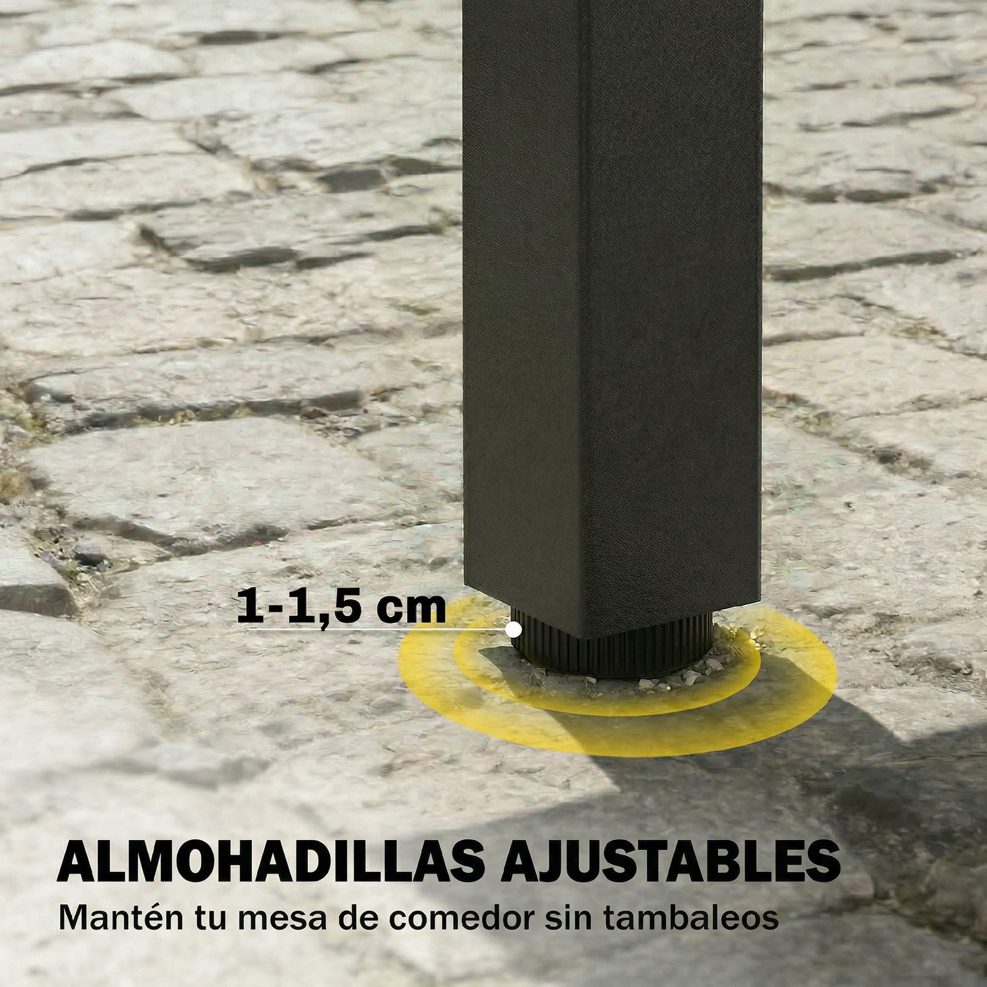 Outsunny Mesa de Jardín Extensible 100/150x70 cm, Mesa de Comedor Exterior Extensible Rectangular de Madera y Metal con Agujero para Sombrilla, para 4-6 Personas, para Patio, Terraza, Teca y Negro