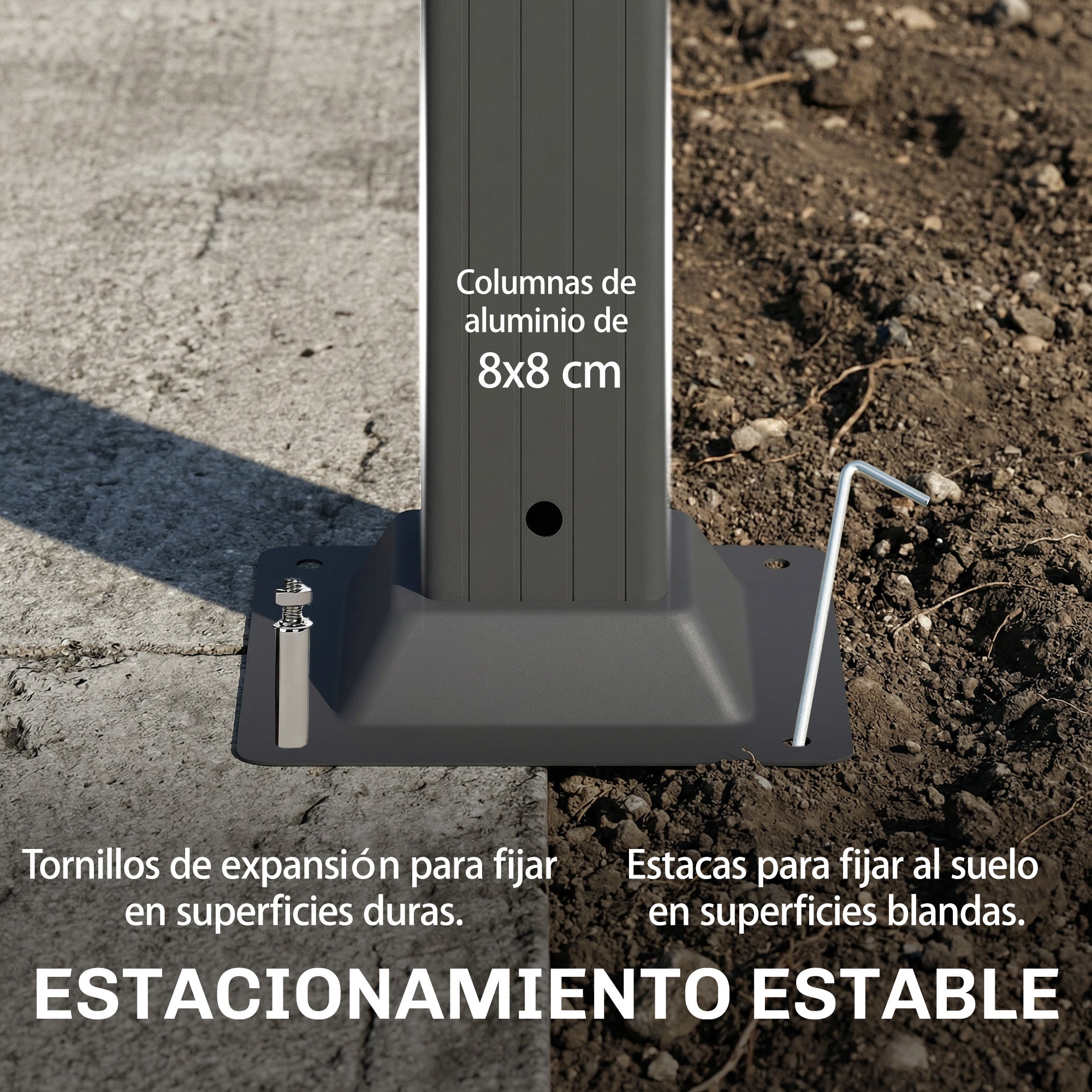 Outsunny Pérgola de Jardín 3x3,8 m, Cenador de Jardín con Techo de Lamas Ajustable a 90°, Manivela, Estructura de Aluminio y Acero, Protección UPF50+, Pabellón para Exterior, Patio, Terraza, Beige