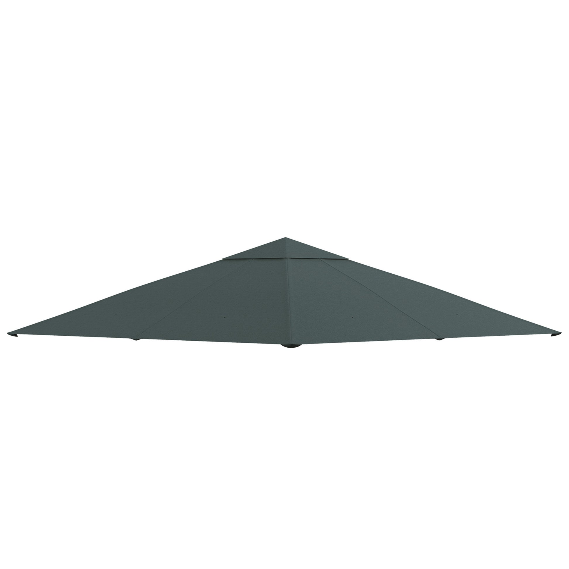 Outsunny Techo de Repuesto 300x300 cm para Cenador de Jardín Cubierta de Repuesto de Gazebo Pabellón Exterior con 8 Orificios de Drenaje y Ventilación Gris