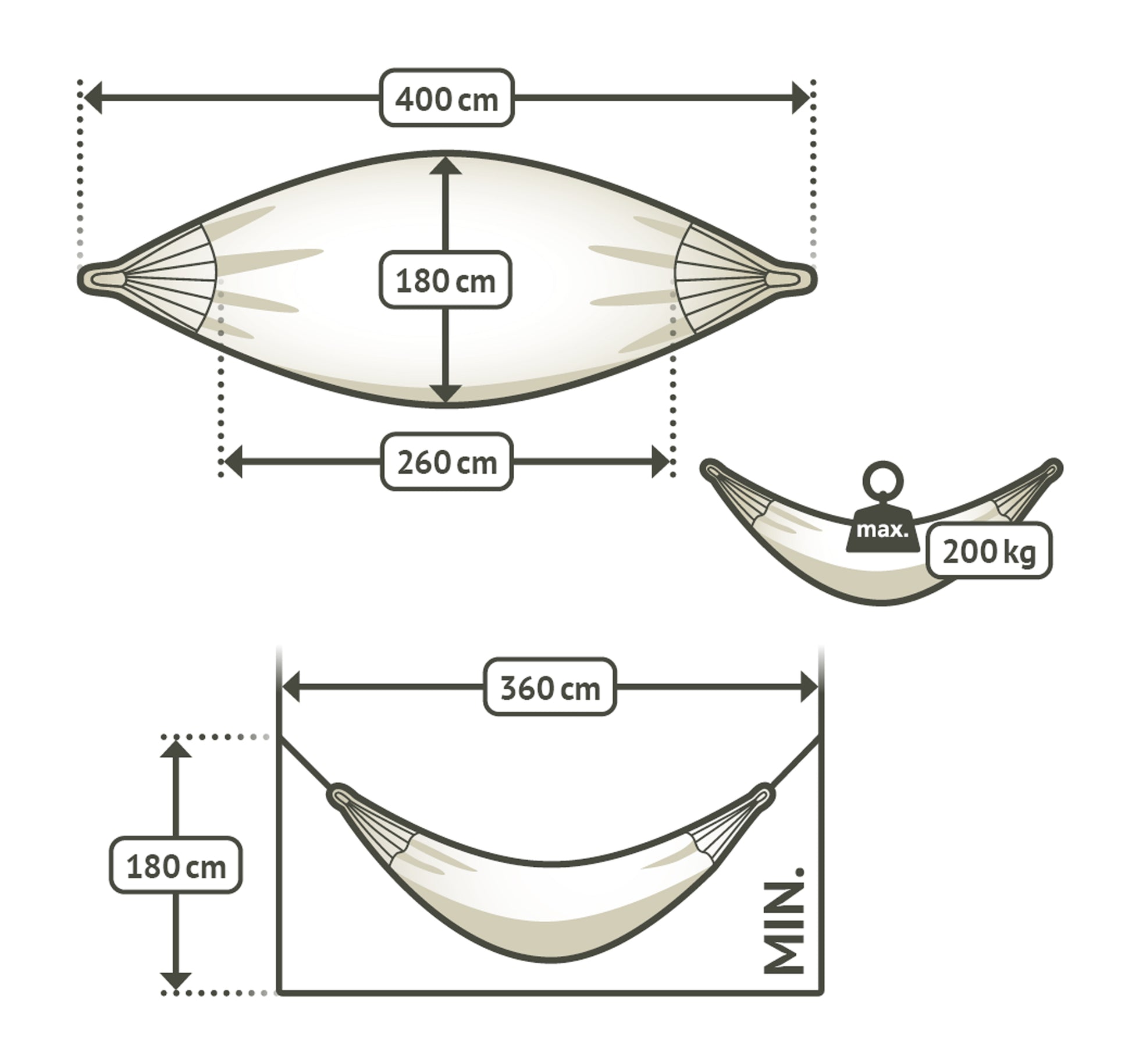 Hamaca clásica kingsize outdoor BRISA MARINE