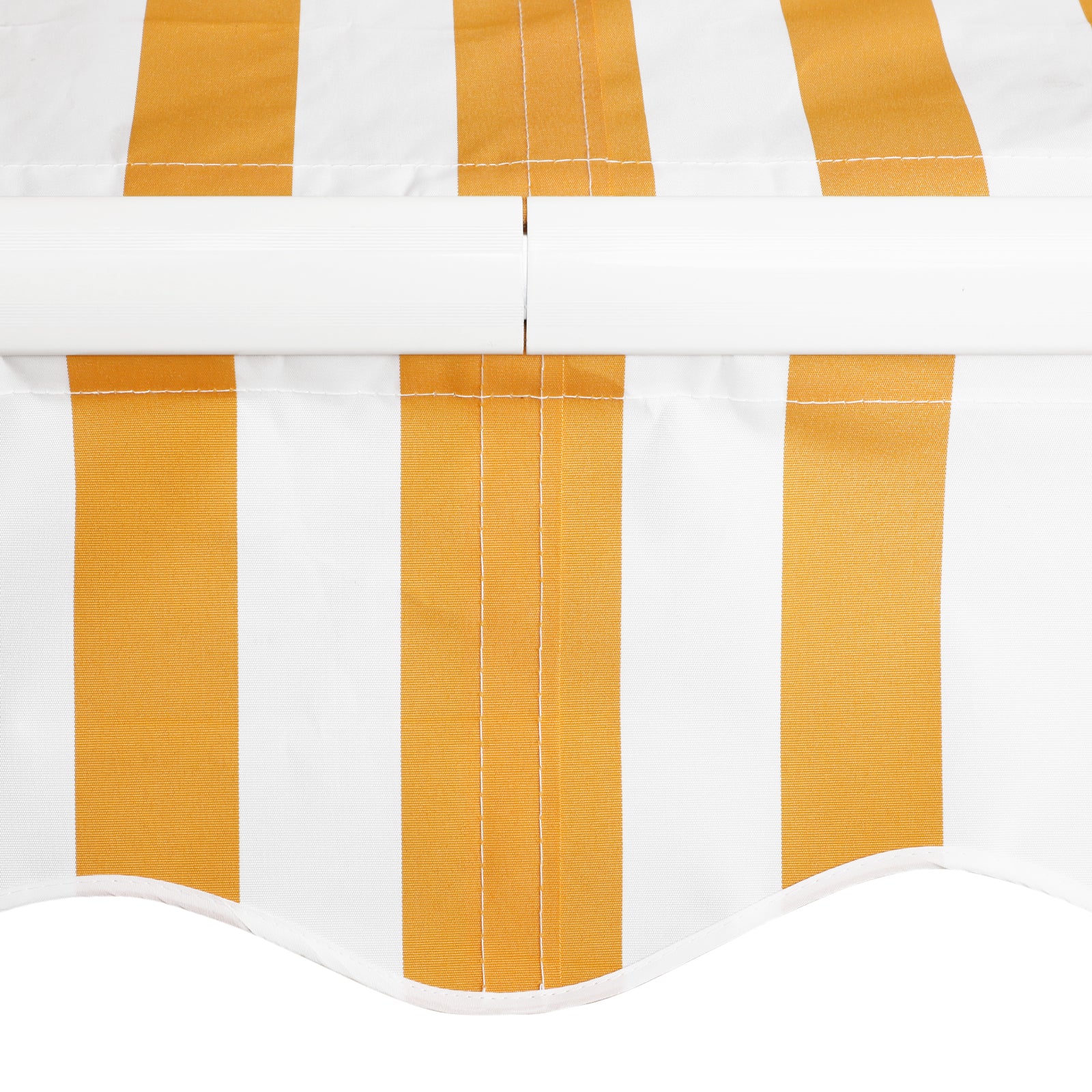 Outsunny Toldo Manual Retráctil 350x250 cm, Toldo Exterior Terraza con Ángulo Ajustable, Brazo Articulado, Montaje a Pared, Estructura de Aluminio, Anti-UV e Impermeable, para Jardín, Naranja
