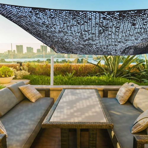 Toldo Camuflaje Negro 3x4 m