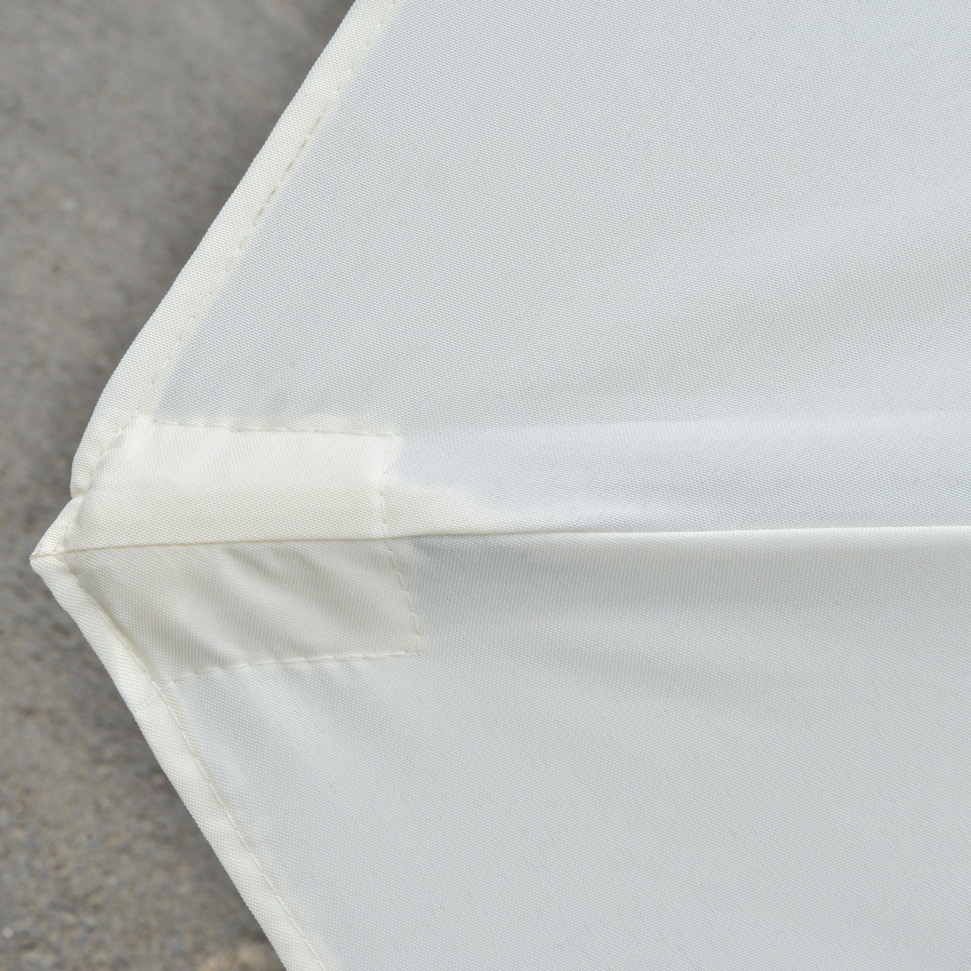Outsunny Sombrilla Doble con 48 Luces LED, 4,5x2,65 m, Sombrilla Terraza Exterior con Manivela Manual, Resistente al Agua y Protección Solar, Parasol para Jardín, Terraza, Patio y Piscina, Crema