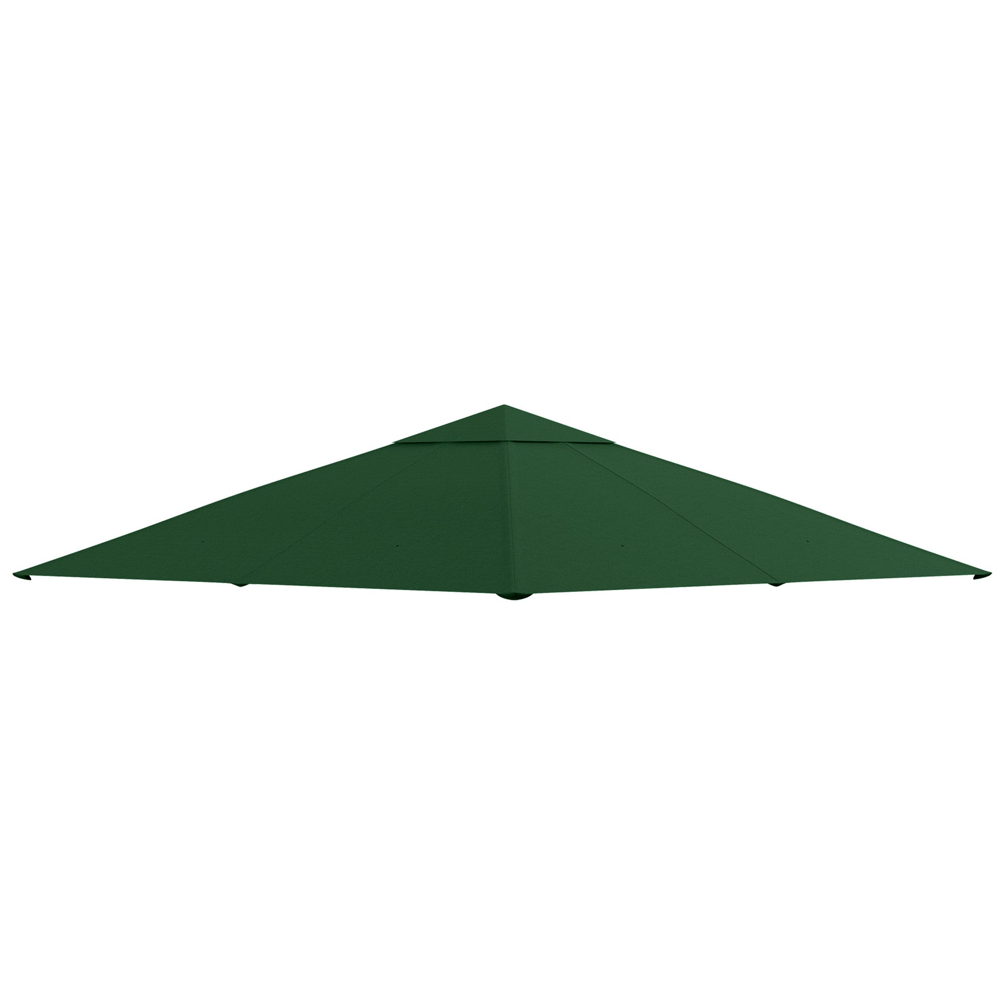 Outsunny Techo de Repuesto 300x300 cm para Cenador de Jardín Cubierta de Repuesto de Gazebo Pabellón Exterior con 8 Orificios de Drenaje y Ventilación Verde