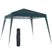 Outsunny Carpa Plegable 3x3 m, Pop-up, Cenador Pabellón de Jardín, Altura Ajustable con Bolsa de Transporte, Anti-UV, Impermeable, Gazebo para Camping, Fiestas, Exterior, Verde