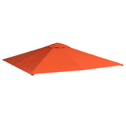 Outsunny Techo de Repuesto 300x300 cm para Cenador de Jardín Cubierta de Repuesto de Gazebo Pabellón Exterior con 8 Orificios de Drenaje y Ventilación Naranja