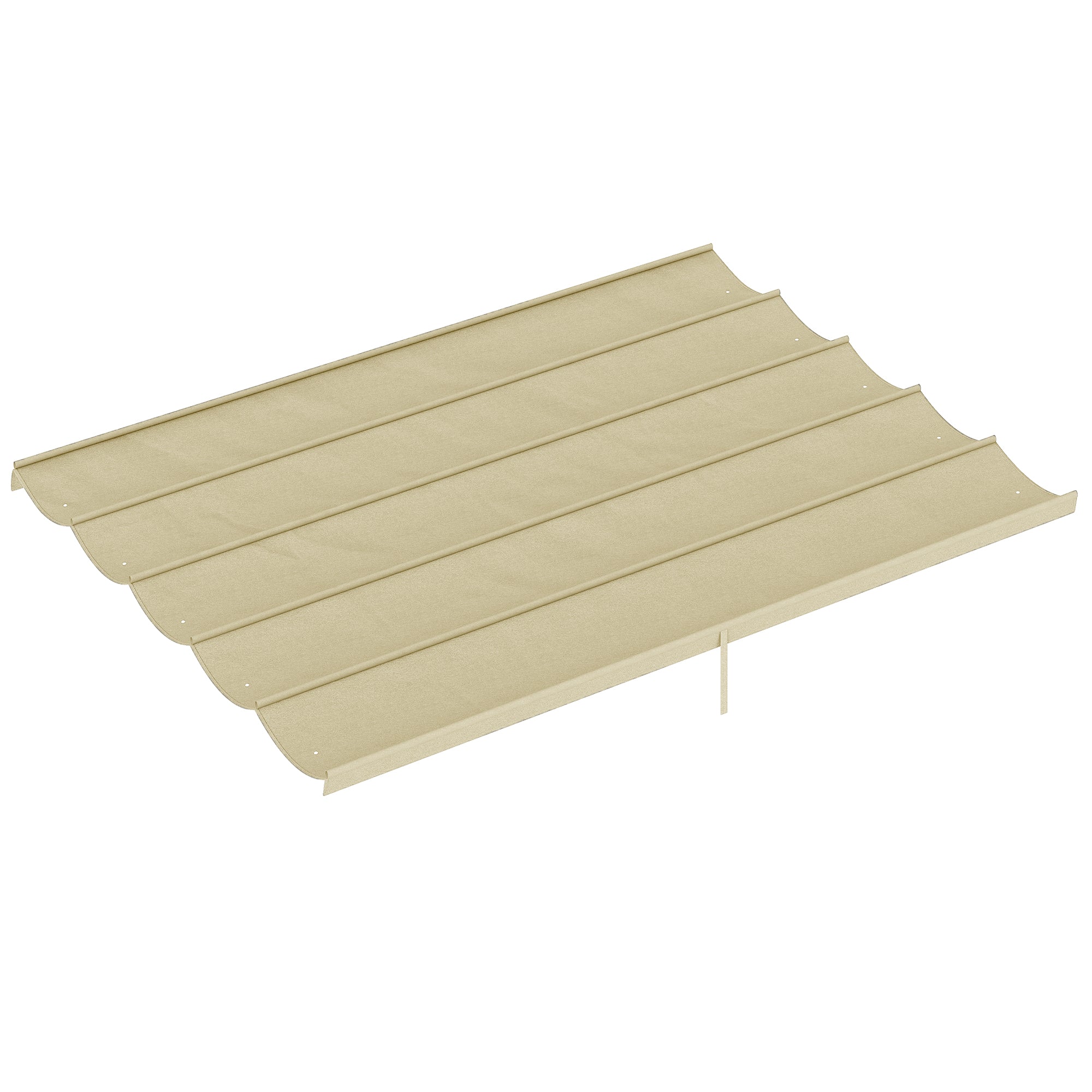 Outsunny Techo de Pérgola 3,5x2,6 m, Techo de Repuesto Retráctil para Marco de Pérgola de 4x3 m, UV30+, Toldo de Tela Solo para Cenador Jardín con 10 Orificios de Drenaje, Beige