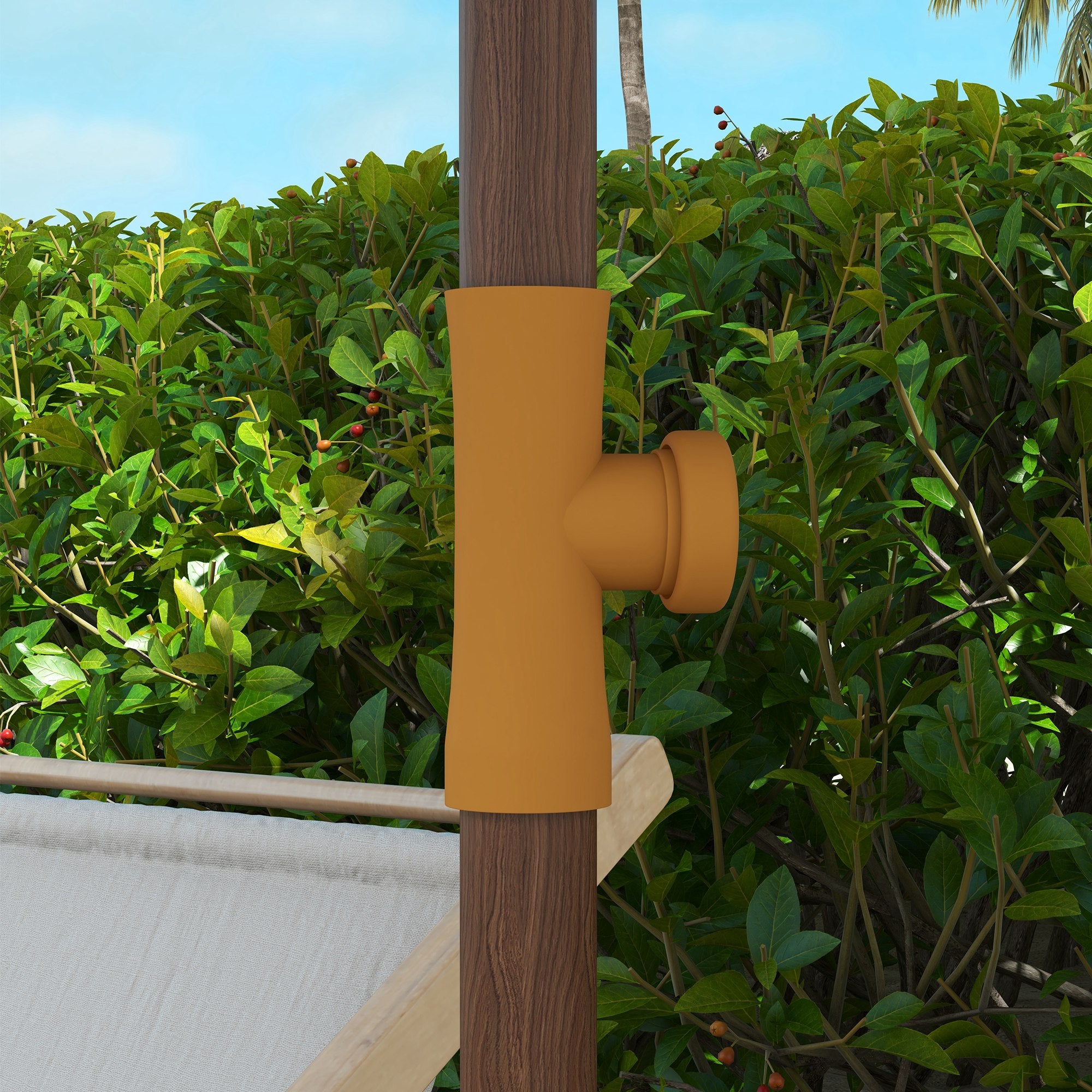 Outsunny Sombrilla de Playa Grande con Flecos Ø190 cm Sombrilla de Terraza Exterior con Protección UV40+ Antiviento Impermeable Mástil de Ø32 mm y Bolsa de Transporte Azul y Blanco