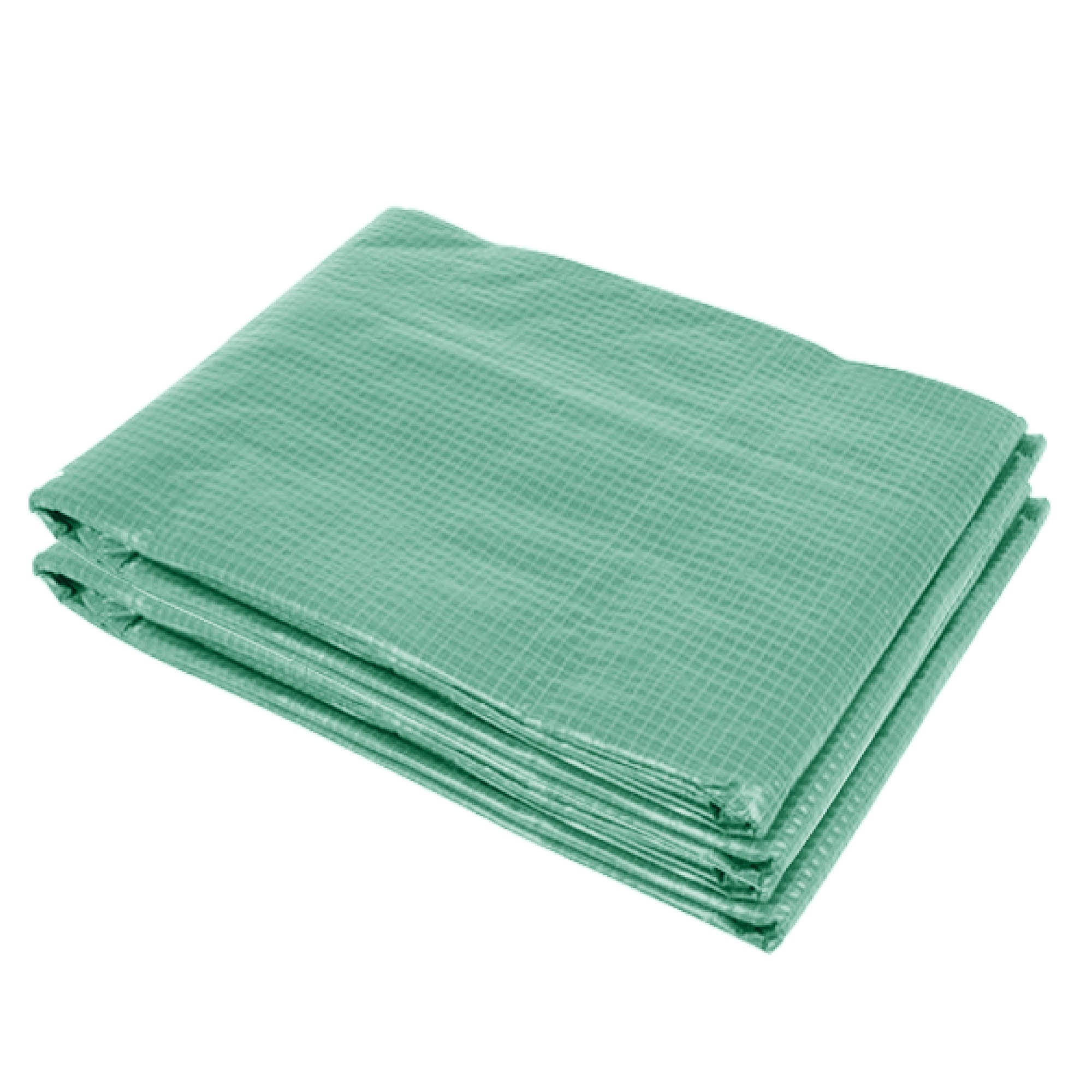 Outsunny Plásticos para Invernaderos 3,5x3x2 m Cubierta de Repuesto para Invernadero de Polietileno con 6 Ventanas y Puerta Enrollable Protección de Plantas para Jardín Verde