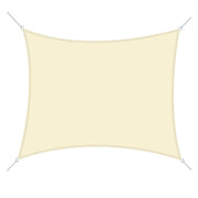 Outsunny Toldo Vela de Sombra Cuadrado 3x3 m Toldo de Terraza de Poliéster con Anillo de Acero Inoxidable y Cuerdas para Jardín Patio Crema