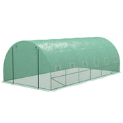 Outsunny Invernadero de Exterior 6x3x2 m Invernadero de Túnel con Sistema de Riego Integrado 12 Ventanas con Malla y 1 Puerta Enrollable Invernadero para Jardín Patio Verde