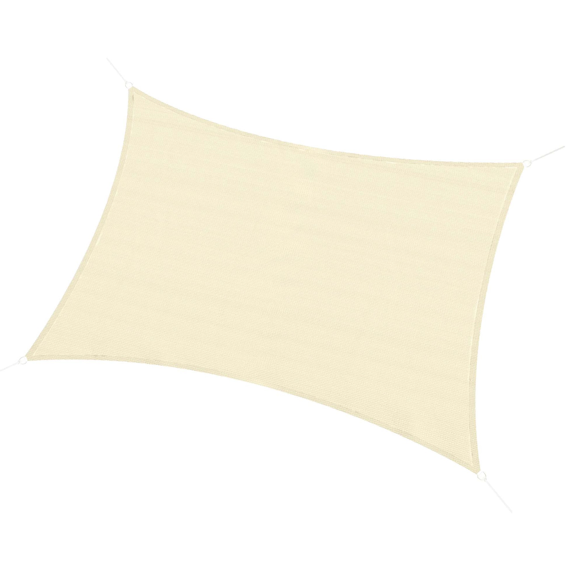 Outsunny - Toldo vela Rectangular (varios tamaños y colores), tamaño 3x4m, color crema