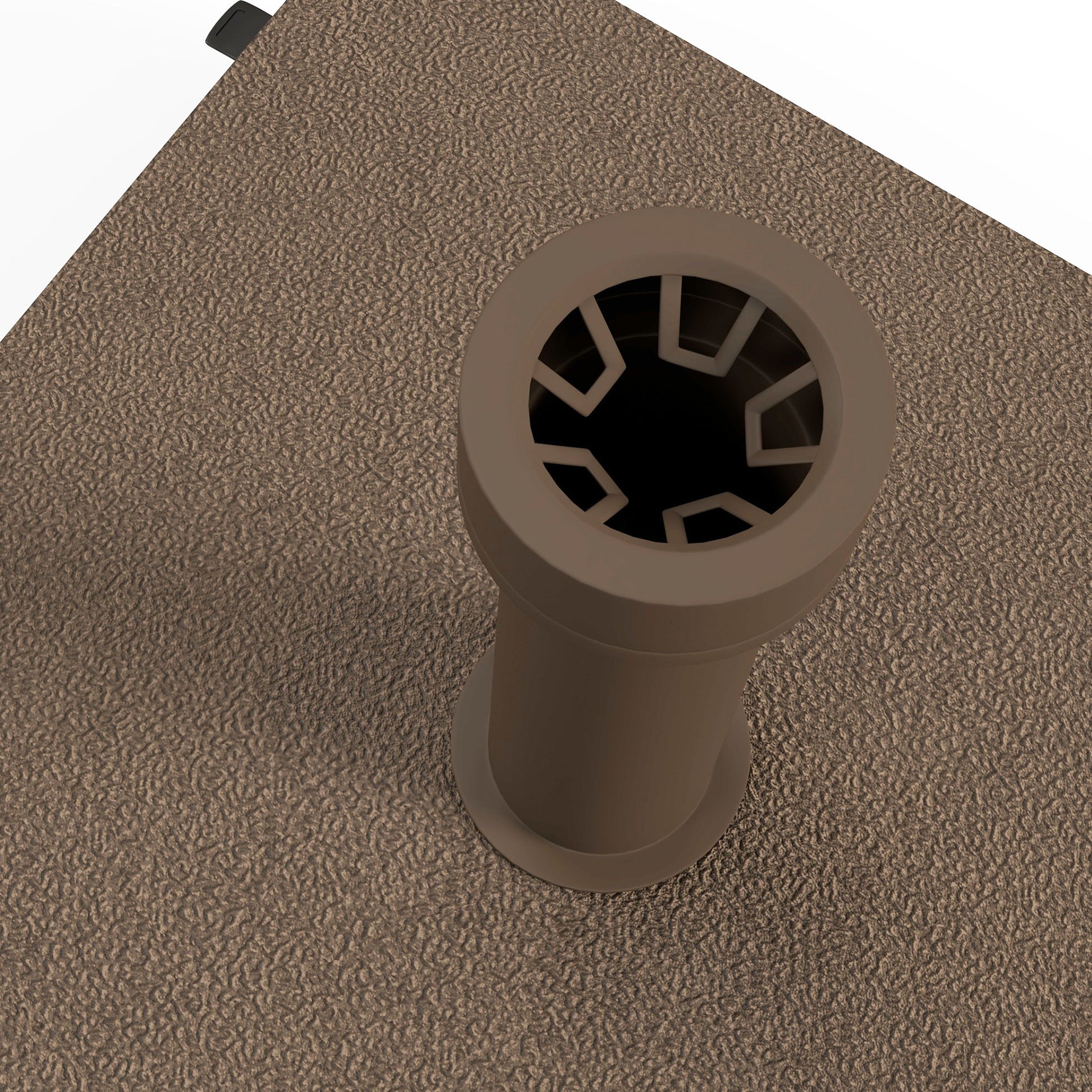 Outsunny Base para Sombrilla con Ruedas, 2,5 kg, Soporte de Parasol de HDPE, Pie para Sombrilla con Postes Ø22 mm a Ø38 mm, Rellenable de Arena 18 kg o Agua 16 kg, para Jardín, Patio, Terraza, Marrón