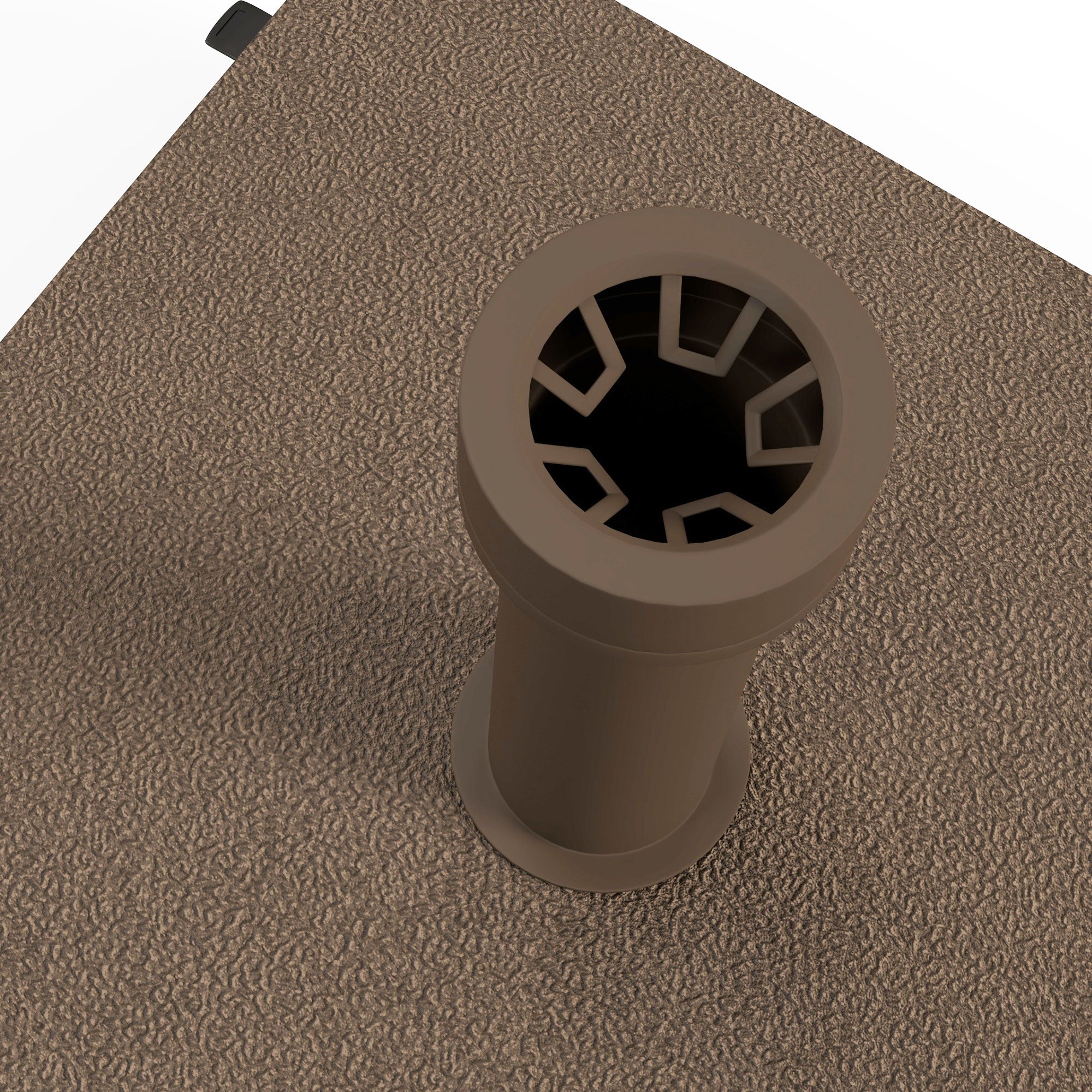Outsunny Base para Sombrilla con Ruedas, 2,5 kg, Soporte de Parasol de HDPE, Pie para Sombrilla con Postes Ø22 mm a Ø38 mm, Rellenable de Arena 18 kg o Agua 16 kg, para Jardín, Patio, Terraza, Marrón
