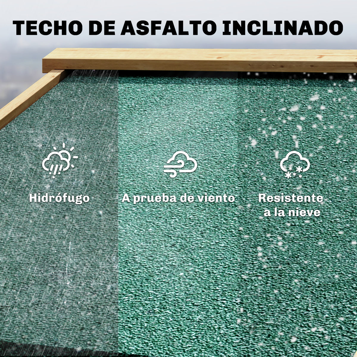Outsunny Caseta de Jardín de Madera, Cobertizo Jardín Exterior Pequeño con Estantes y Ventanas de Acrílico, Techo de Asfalto y Puertas con Pestillo, para Herramientas, 128x57,5x197 cm, Marrón Claro