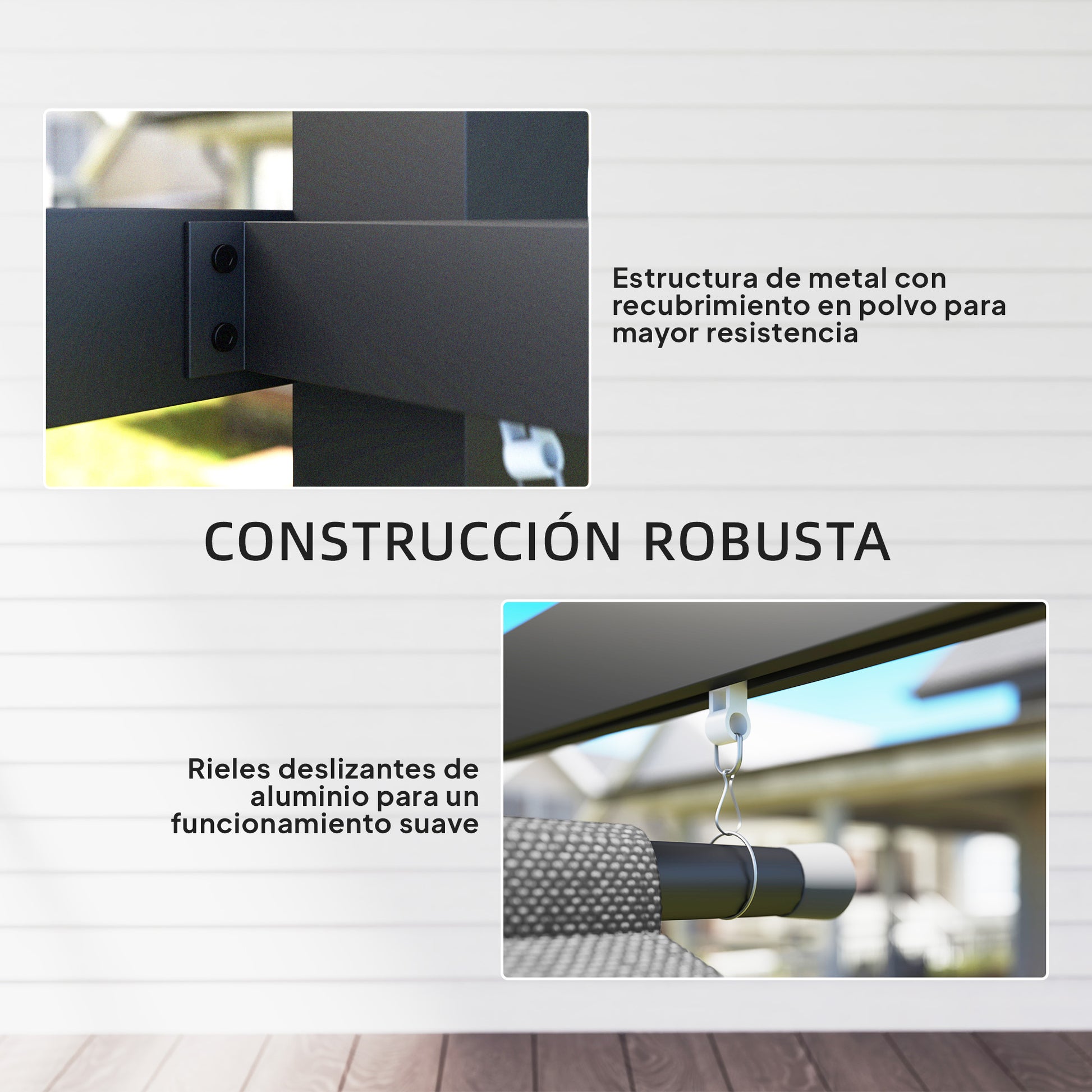 Outsunny Pérgola de Jardín 4x3 m con Techo Retráctil y 3 Laterales Enrollables, Cenador de Jardín Montado en Pared o Independiente, con UPF30+, Estructura Metálica, Pabellón para Exterior, Gris