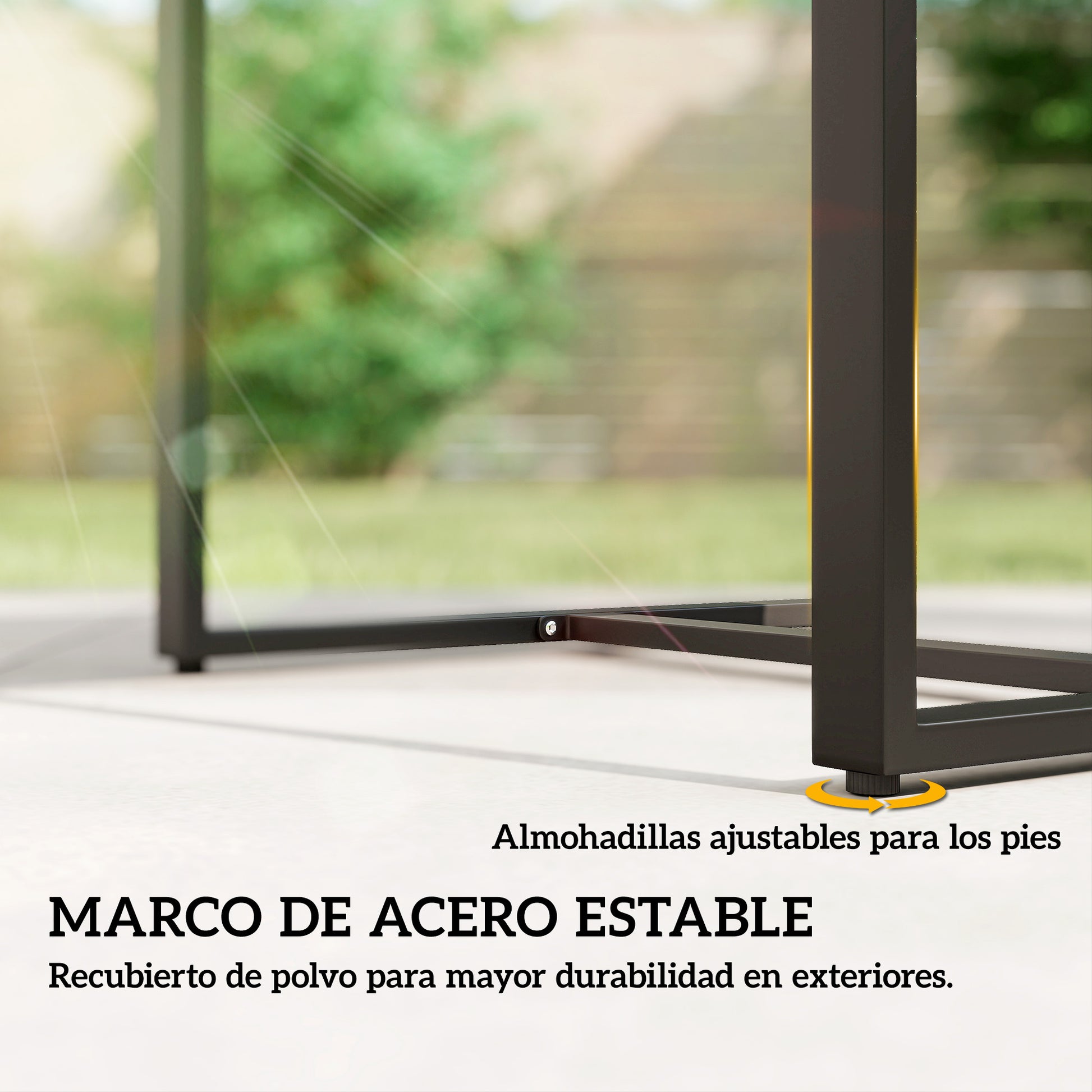 Outsunny Conjunto de Jardín Exterior de 3 Piezas, Muebles Jardín Exterior de Ratán con 2 Sillas con Cojines Lavables y Mesa de Vidrio Templado, Resistente a Intemperie, para Balcón, Patio, Crema