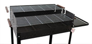 Barbacoa XL Doble "P" con Doble Parrilla Cromada 74x55
