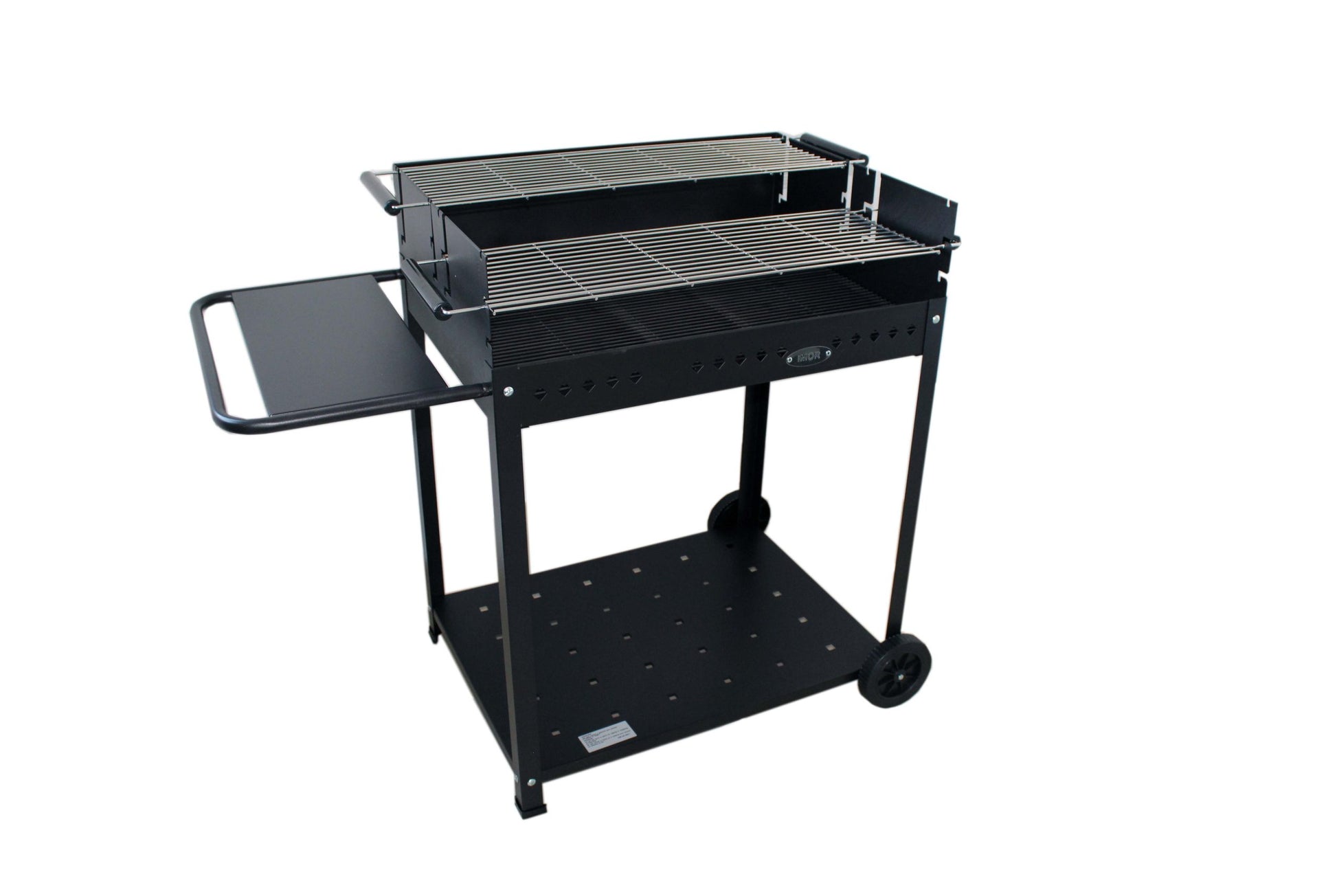 Barbacoa XL Doble "P" con Doble Parrilla Cromada 74x55