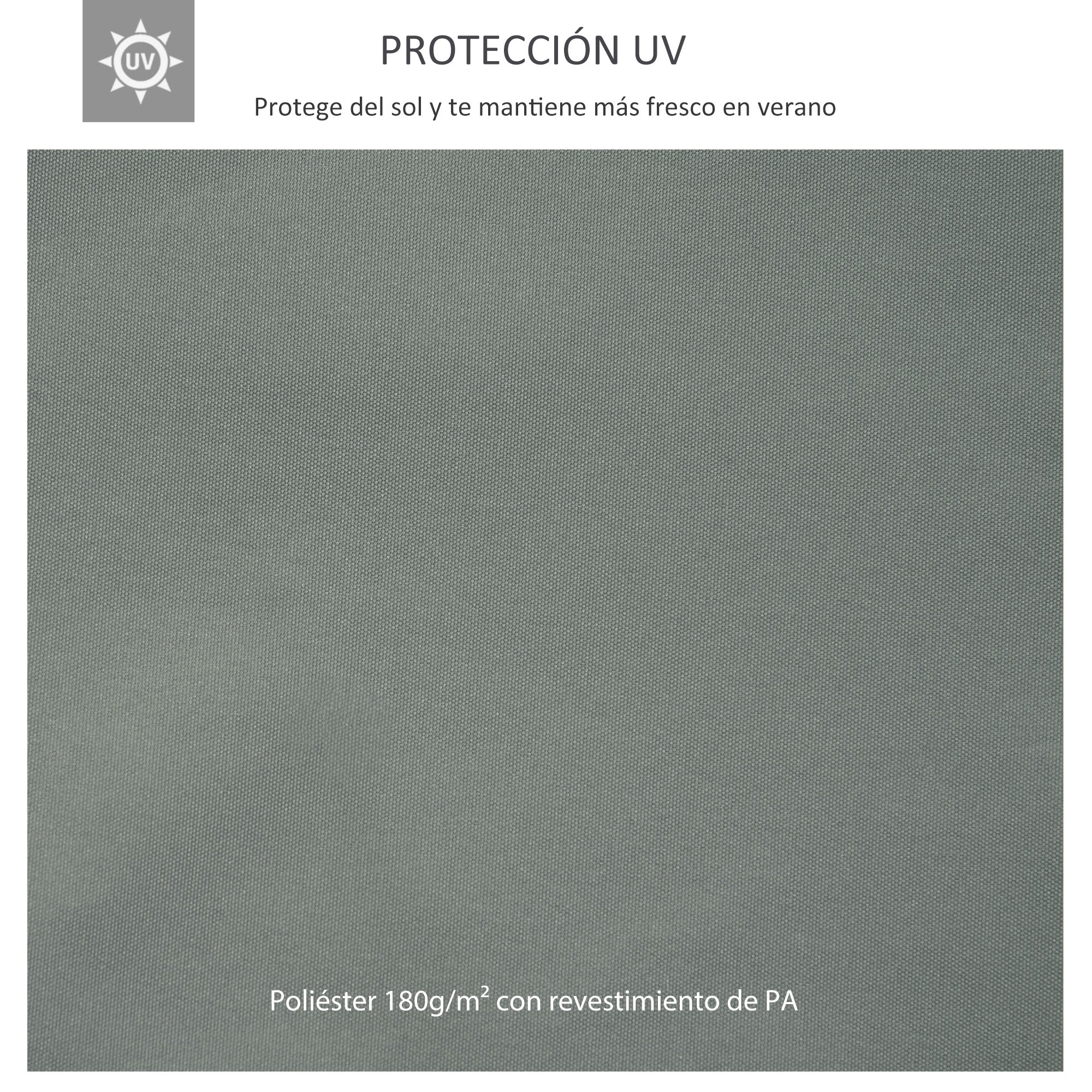 Outsunny Techo de Repuesto para Cenador 4x3 m Cubierta de Repuesto con Techo Doble 10 Orificios de Drenaje y Protección UV Toldo de Recambio para Pabellón Gazebo Gris Oscuro