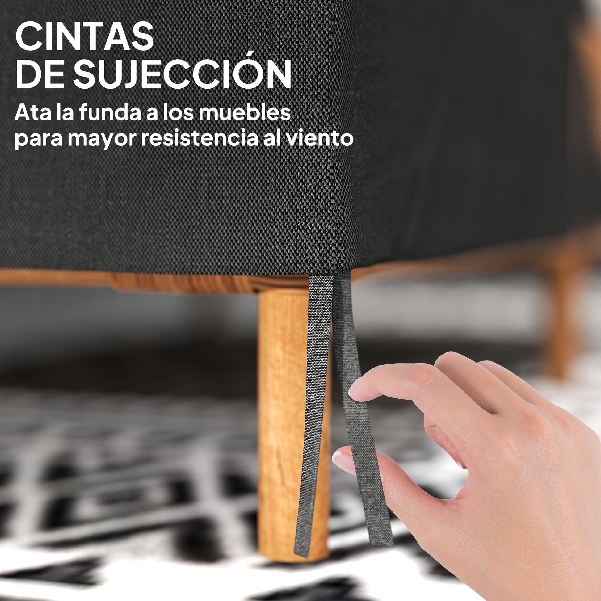 Outsunny Funda para Banco de Jardín 2 Plazas, Funda Sofá Exterior Impermeable, Tela Oxford 600D con Recubrimiento, 140x84x56/94 cm para Patio, Terraza, Negro
