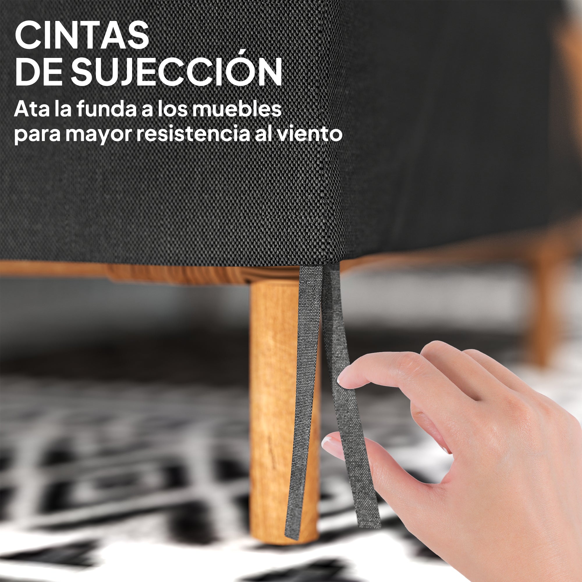 Outsunny Funda para Banco de Jardín 2 Plazas, Funda Sofá Exterior Impermeable, Tela Oxford 600D con Recubrimiento, 140x84x56/94 cm para Patio, Terraza, Negro