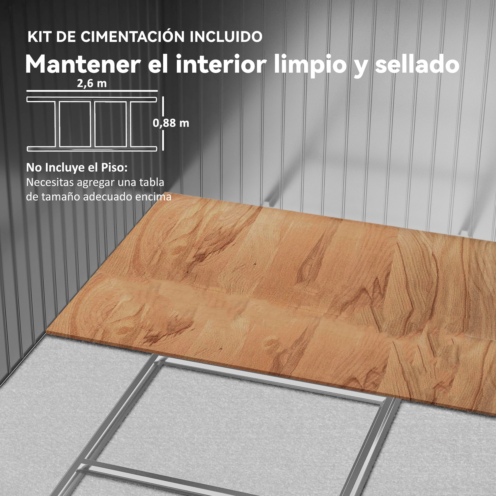 Outsunny Caseta de Jardín Exterior 4,9 m², 277x195x192 cm, Cobertizo de Jardín Exterior Metálico con Puerta Corredera, Ventilación y Kit de Fundación, para Almacenamiento de Herramientas, Marrón